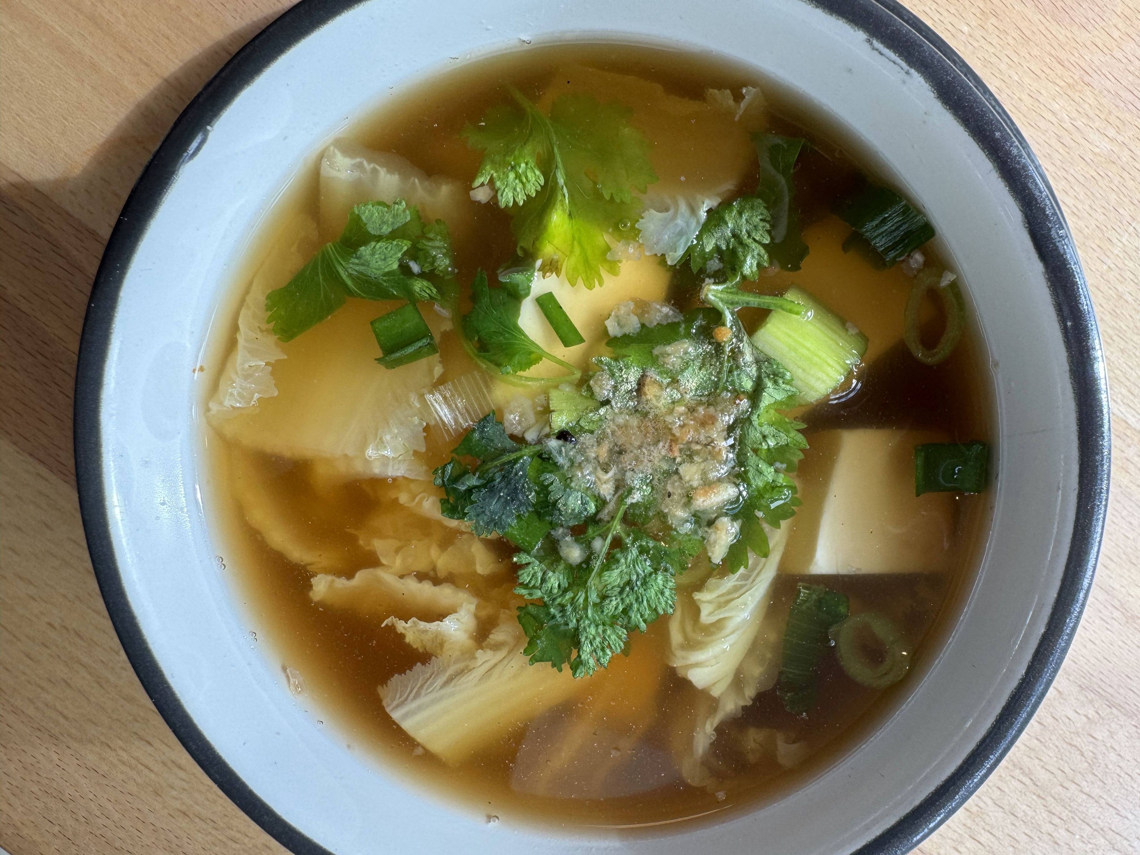 Tofu & Veggies Soup (Vegetarian).