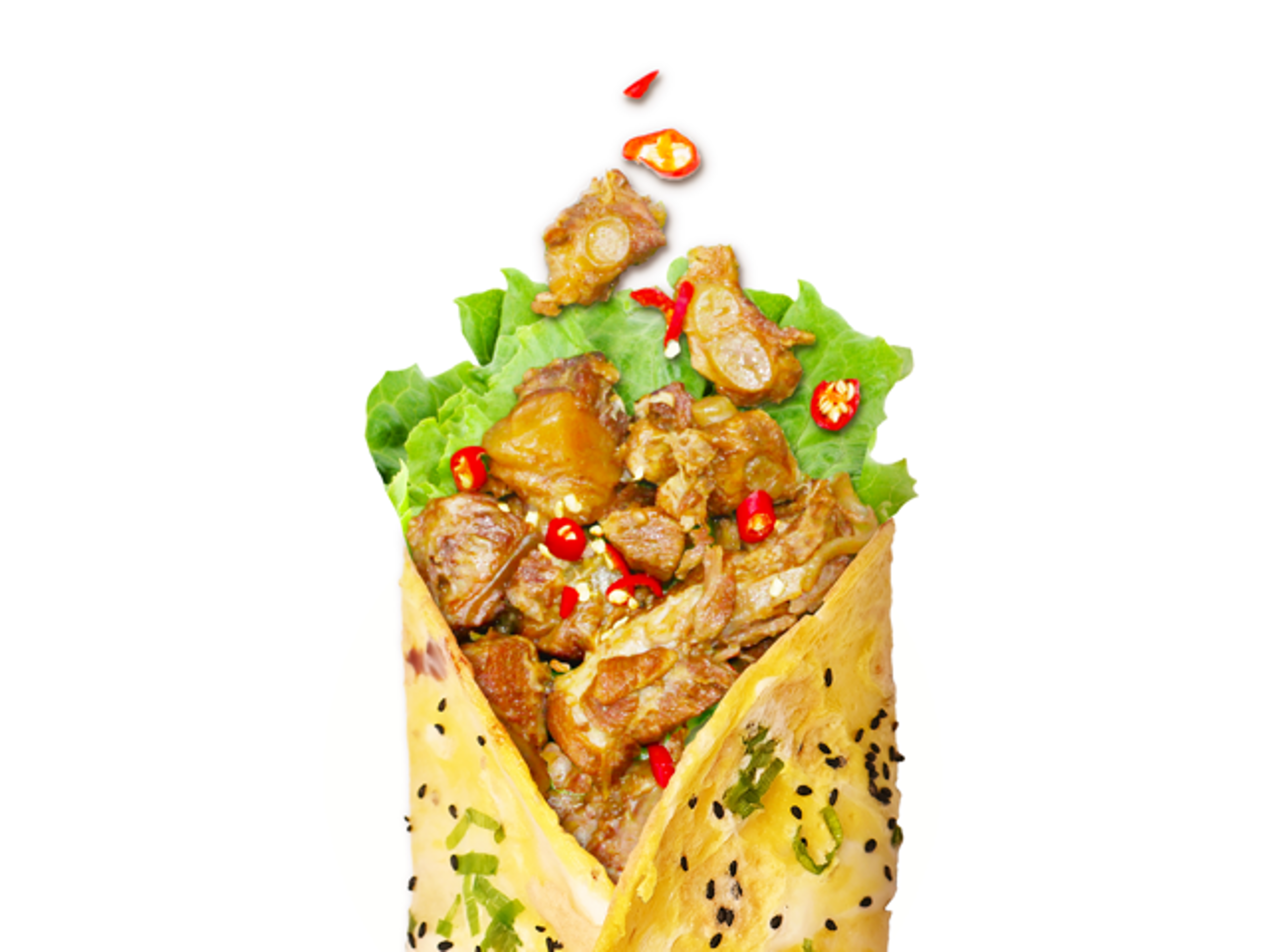 1.红烧排骨煎饼(Braised Pork Ribs Savoury Crepe).