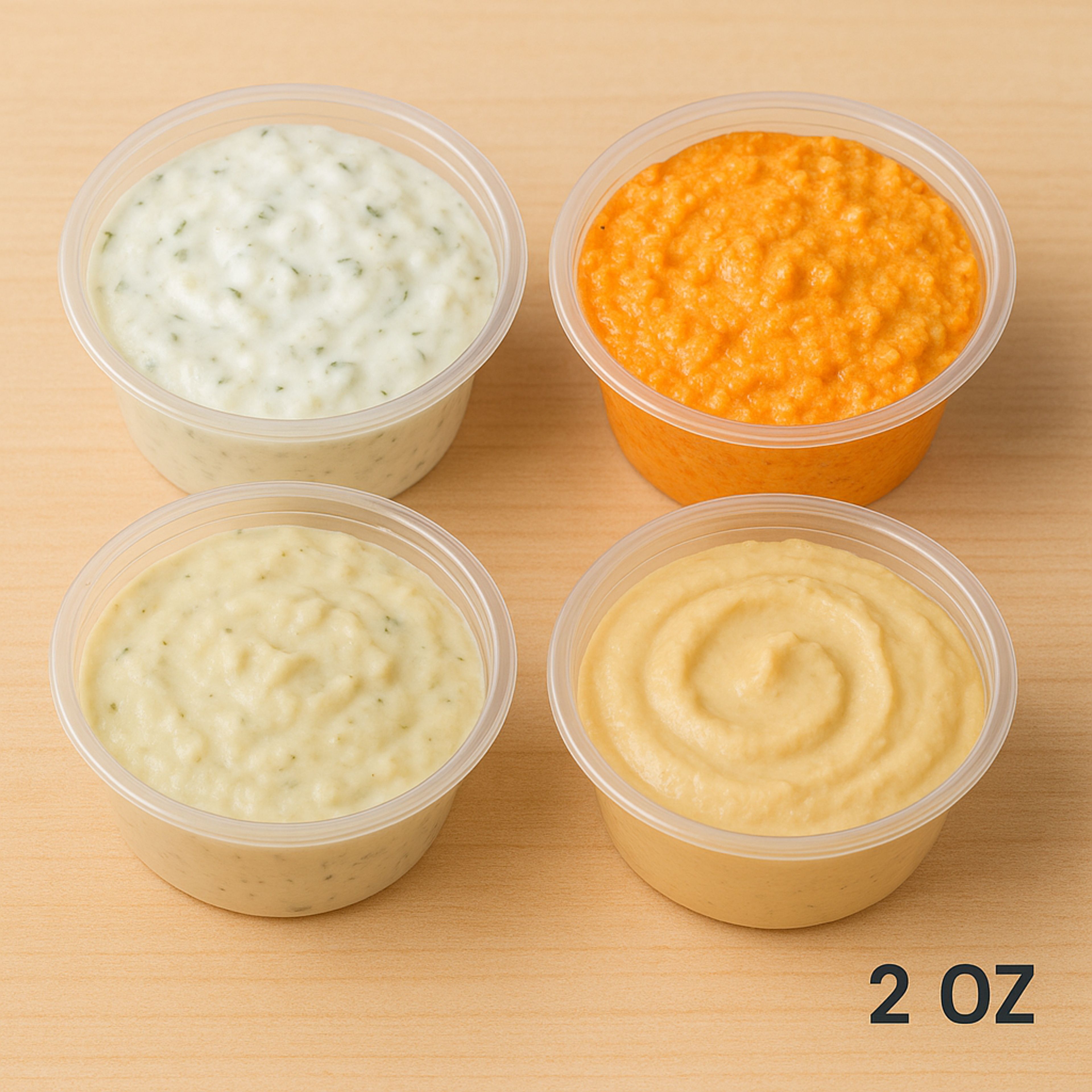 2 oz Red Pepper Hummus.