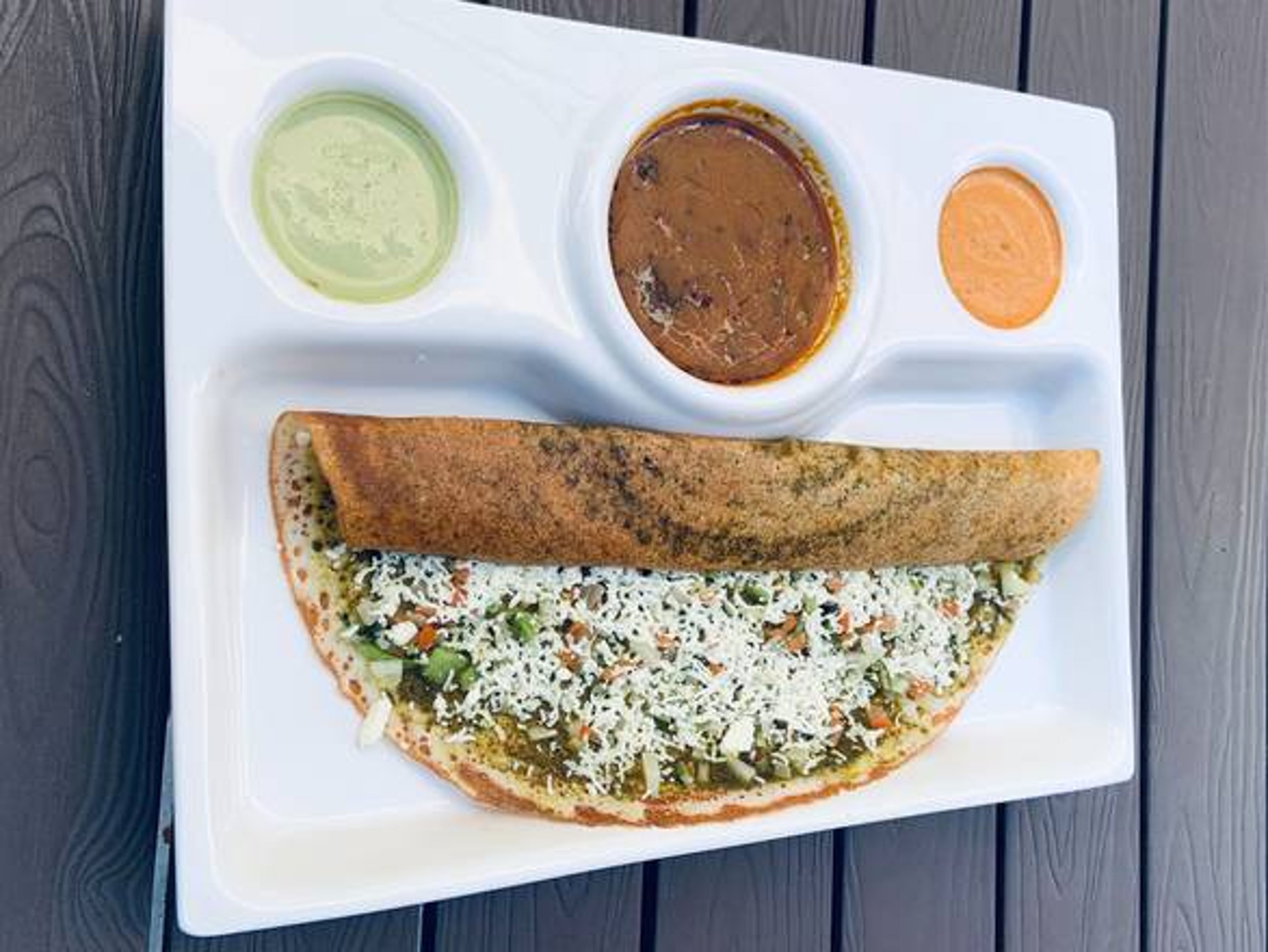 Palak Paneer Dosa.