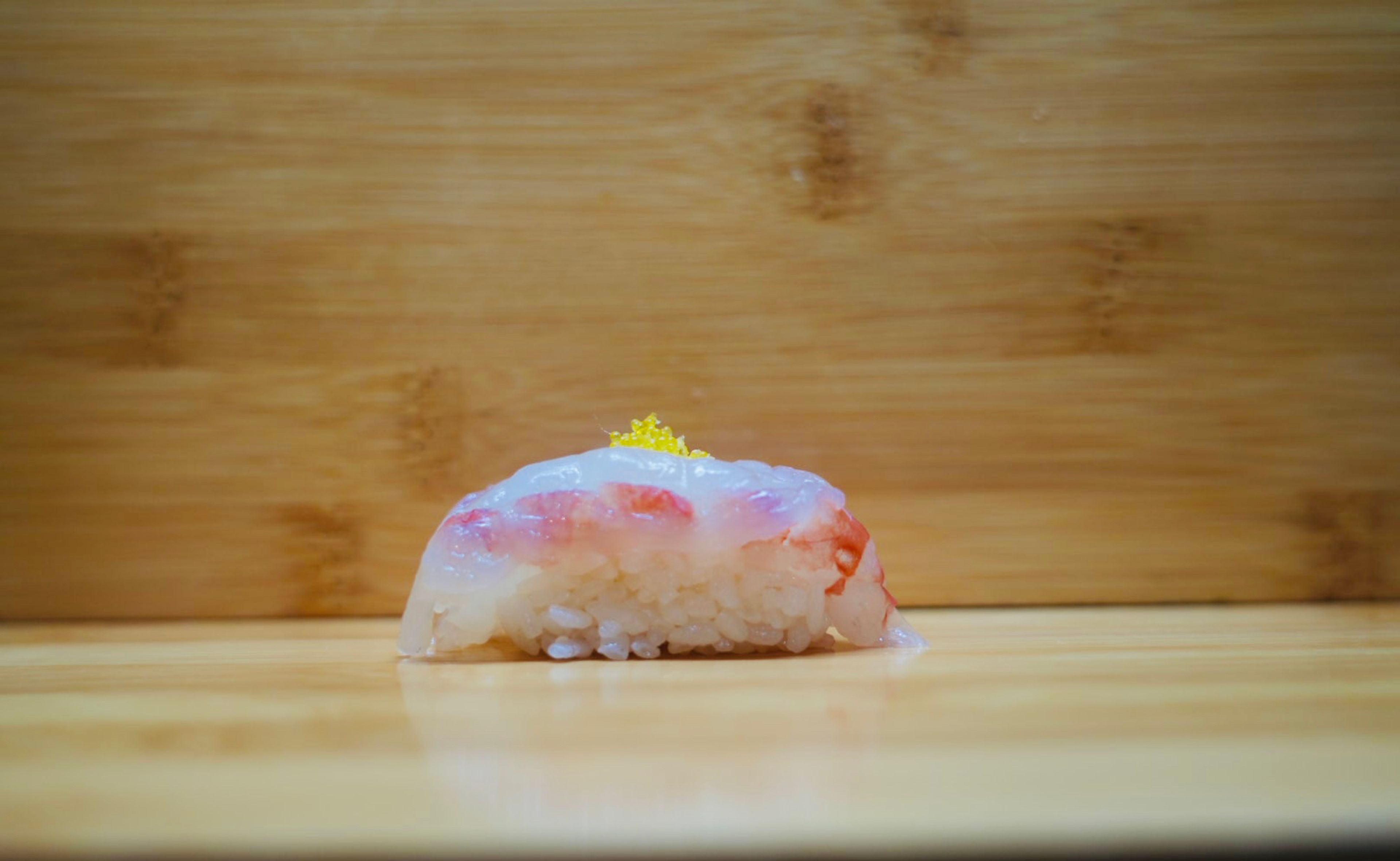 Botan Ebi Yuzu Sushi.
