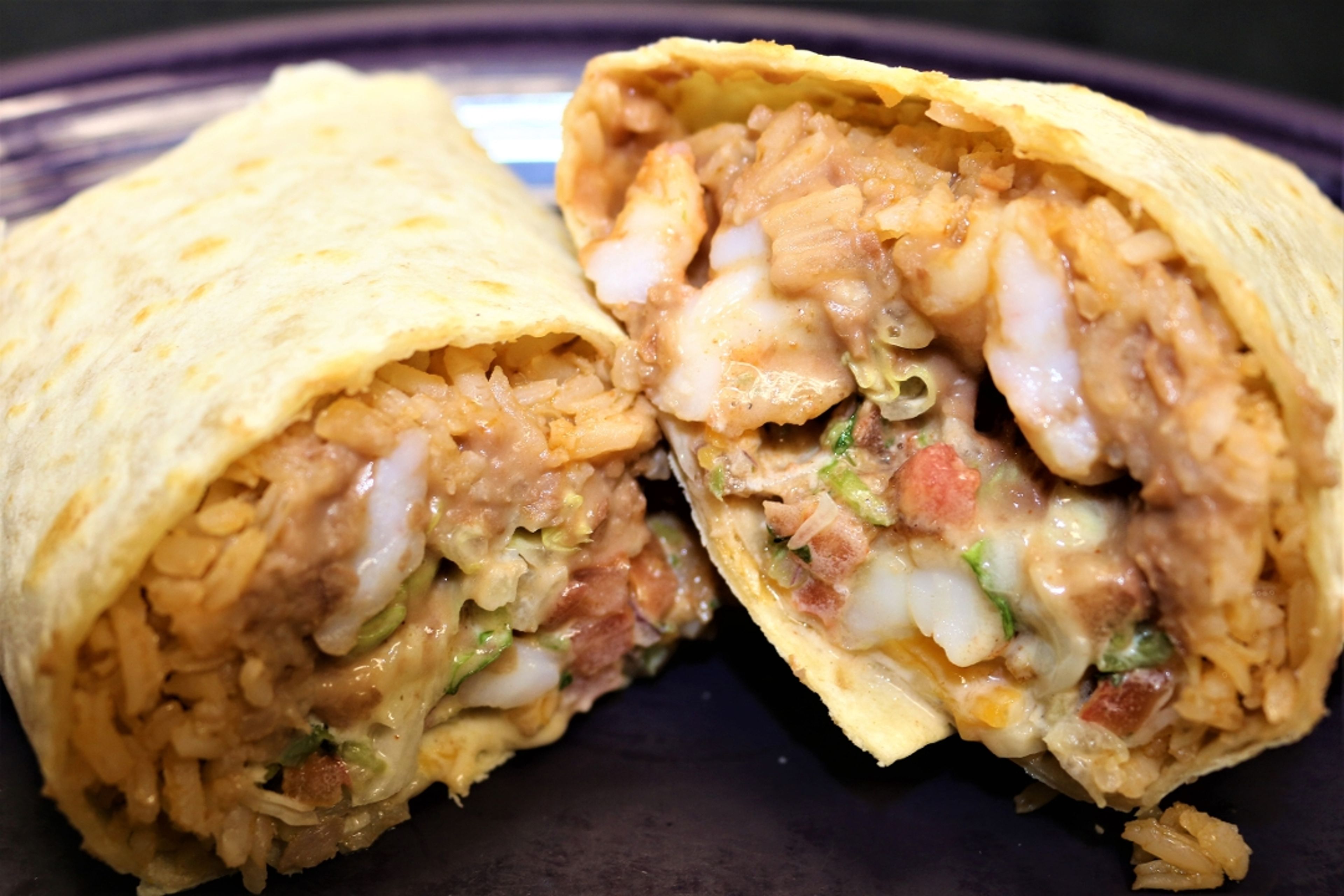 Grilled Shrimp Burrito.