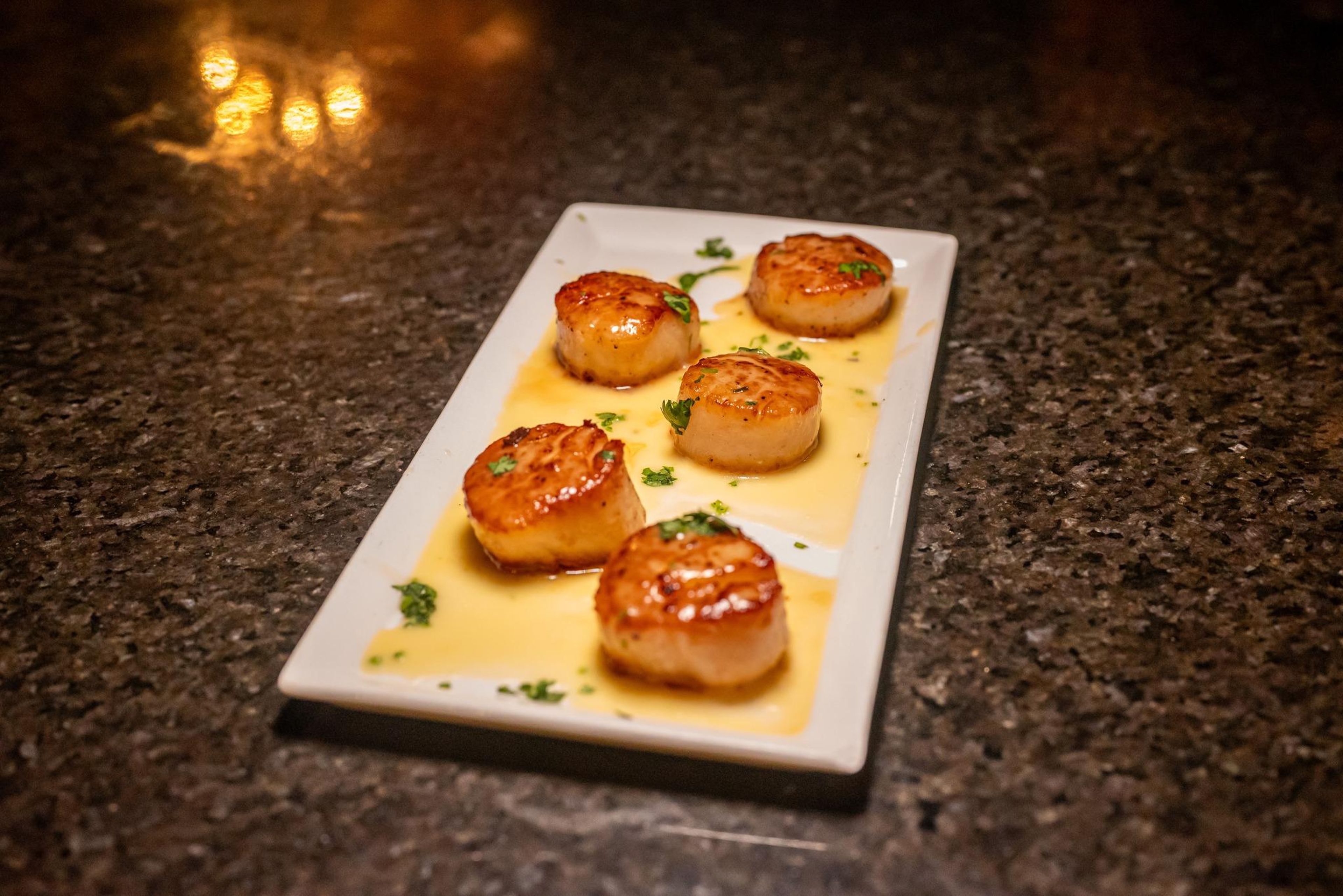 Sea scallops.