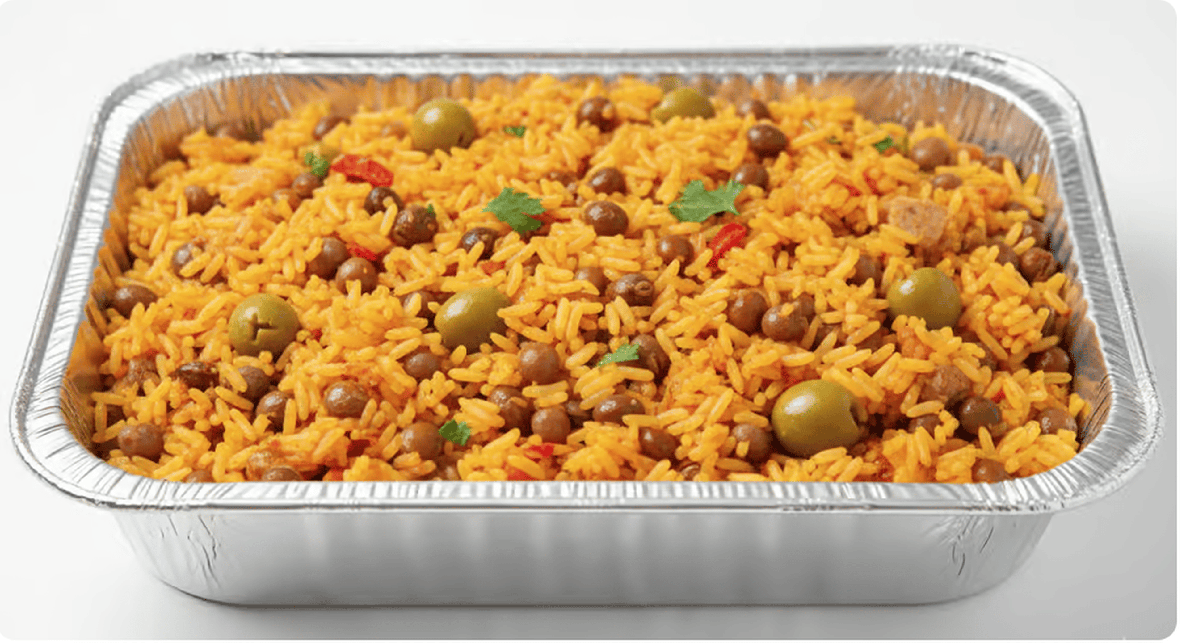 Moro de Guandules  TRAY (Serves 8-10).