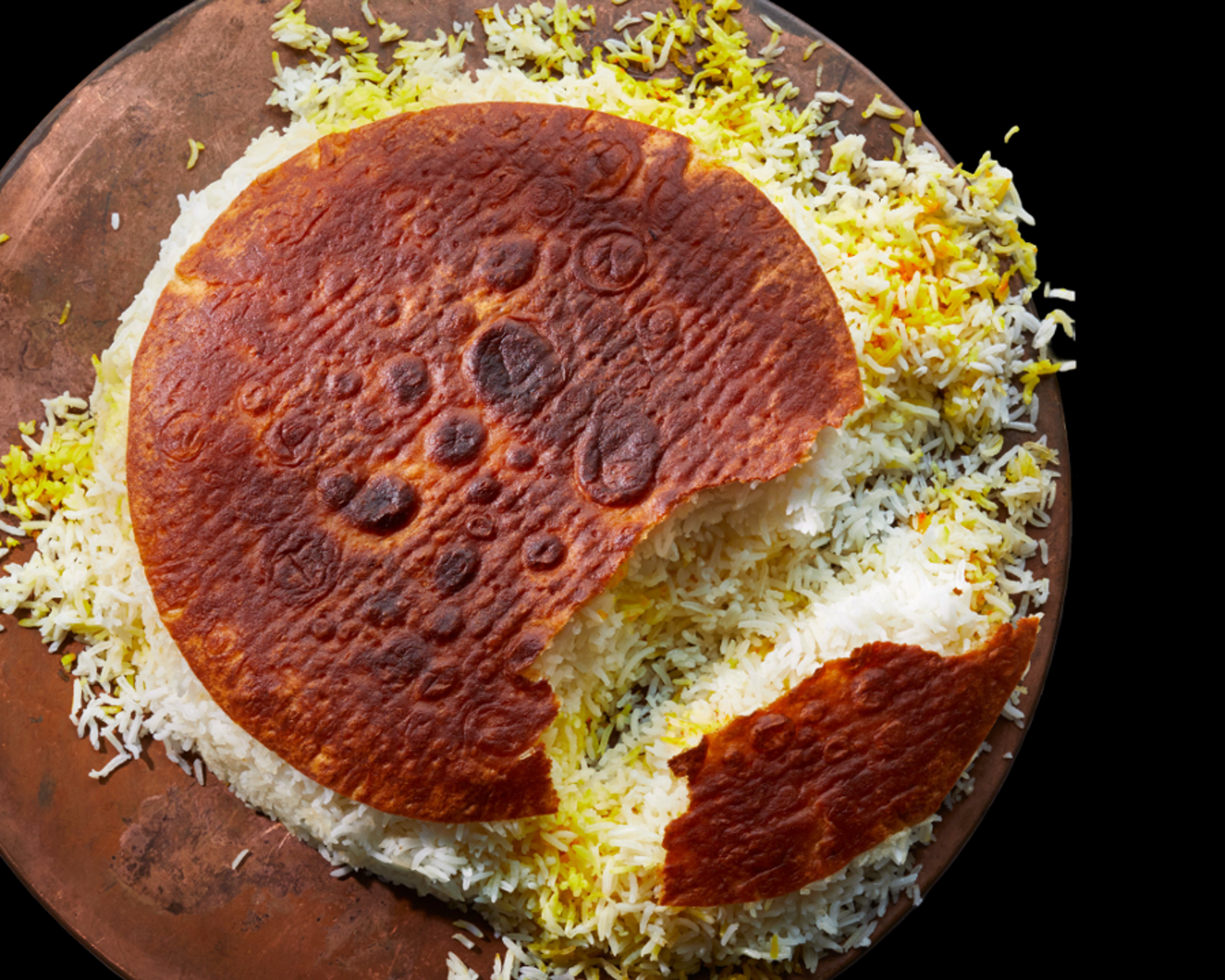 Polo Ba Lavash Tahdig (پلو با تهدیگ لواش).