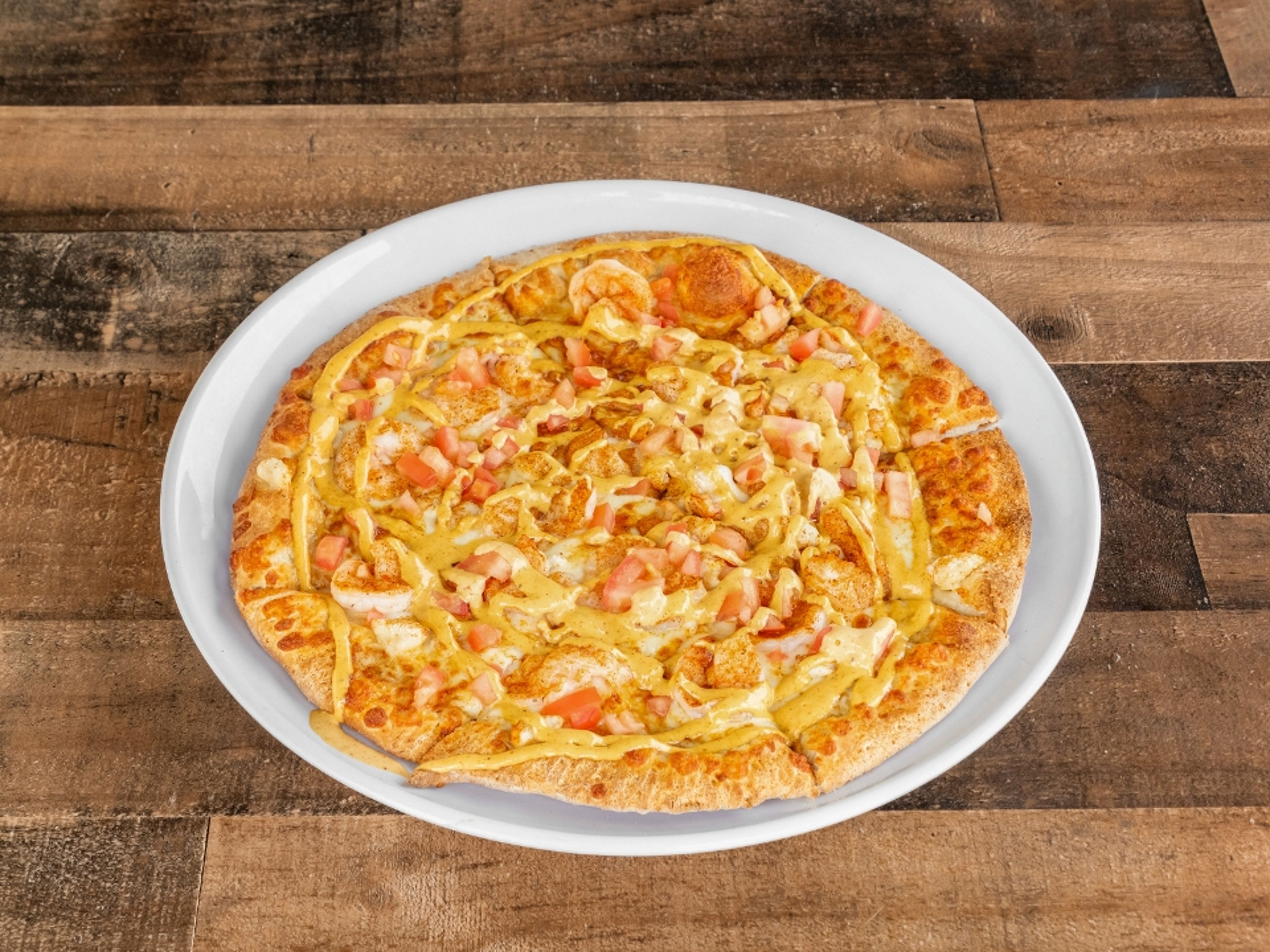 Shrimp and Crab Pizza.