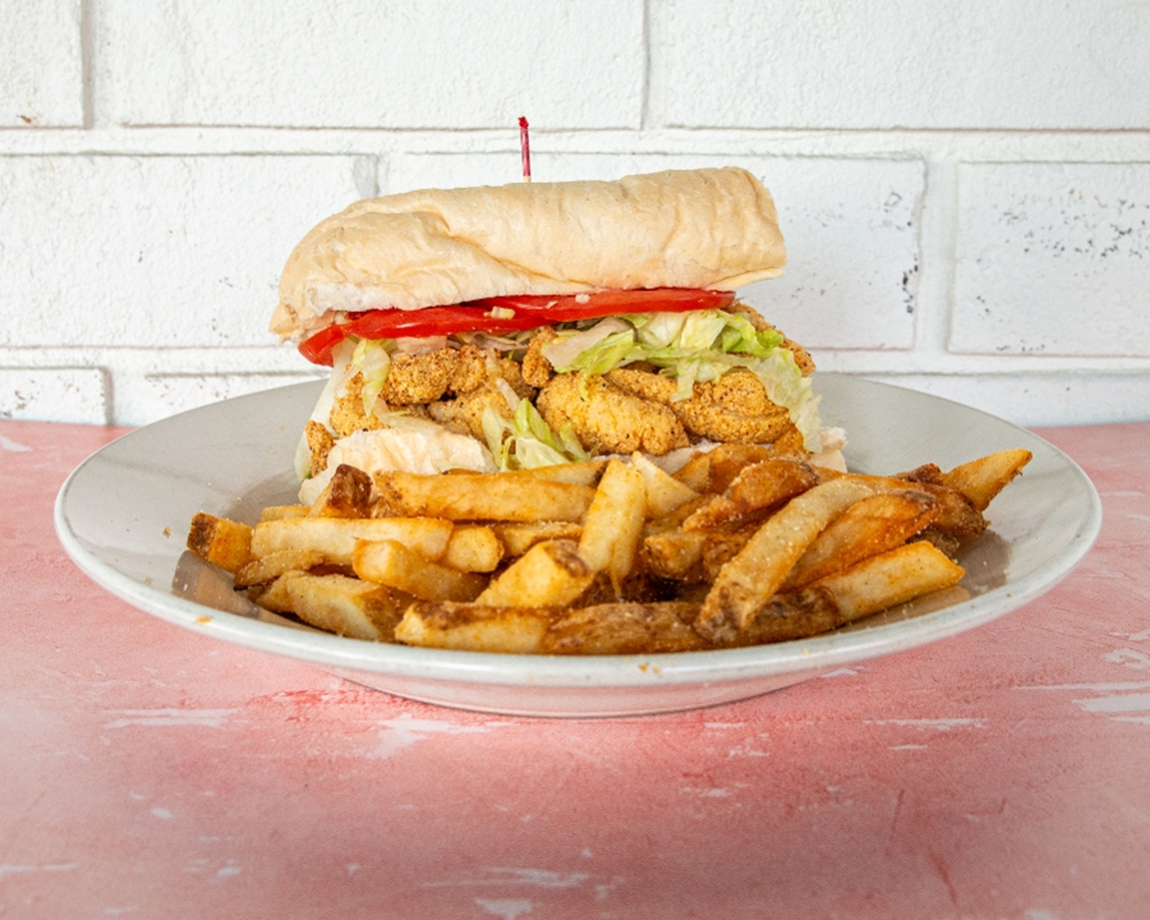 L Catfish PoBoy & Fries.