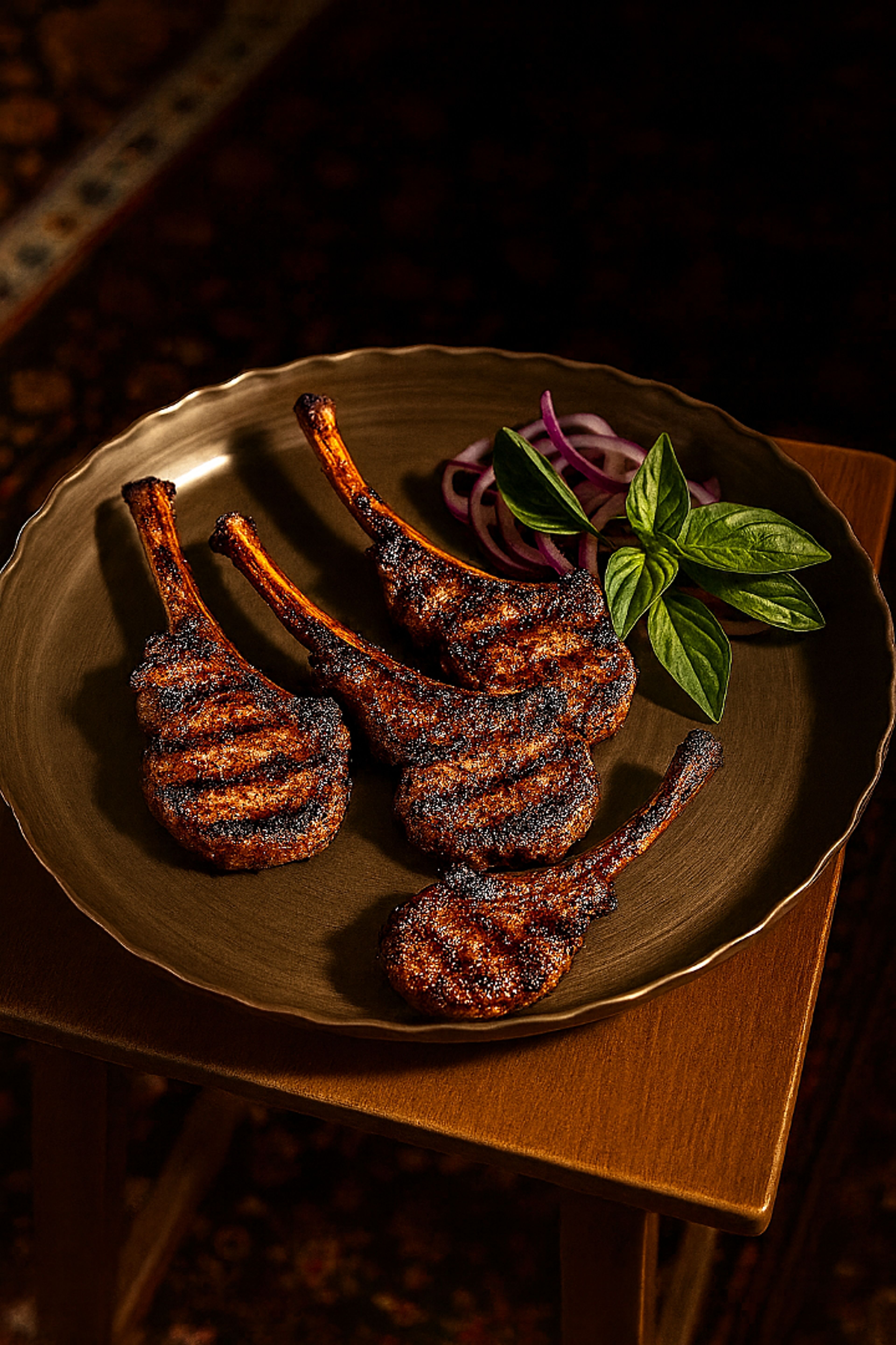 Lamb Chops Mazeh (شیشلیک کباب).