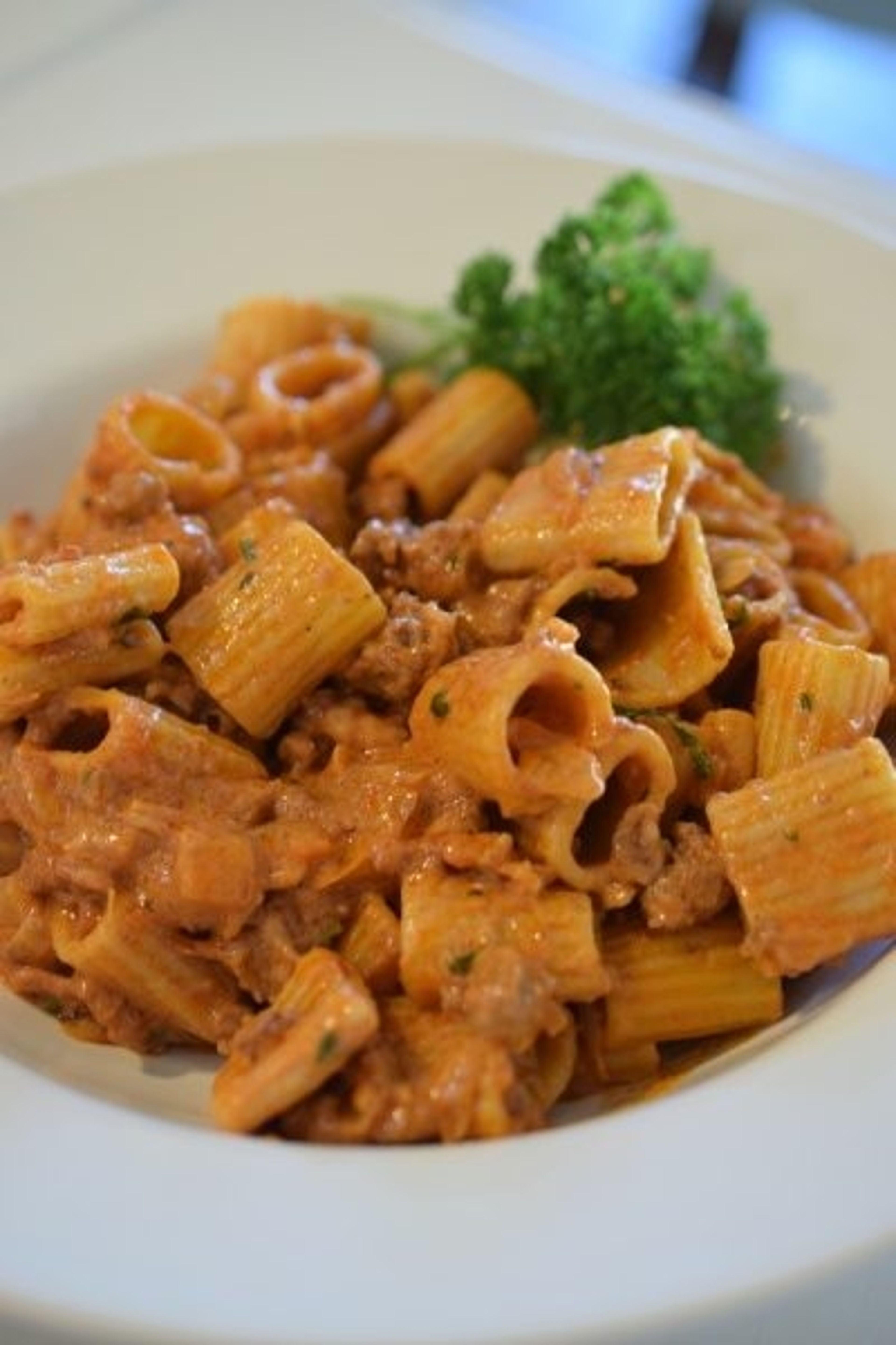 Rigatoni Bolognese.