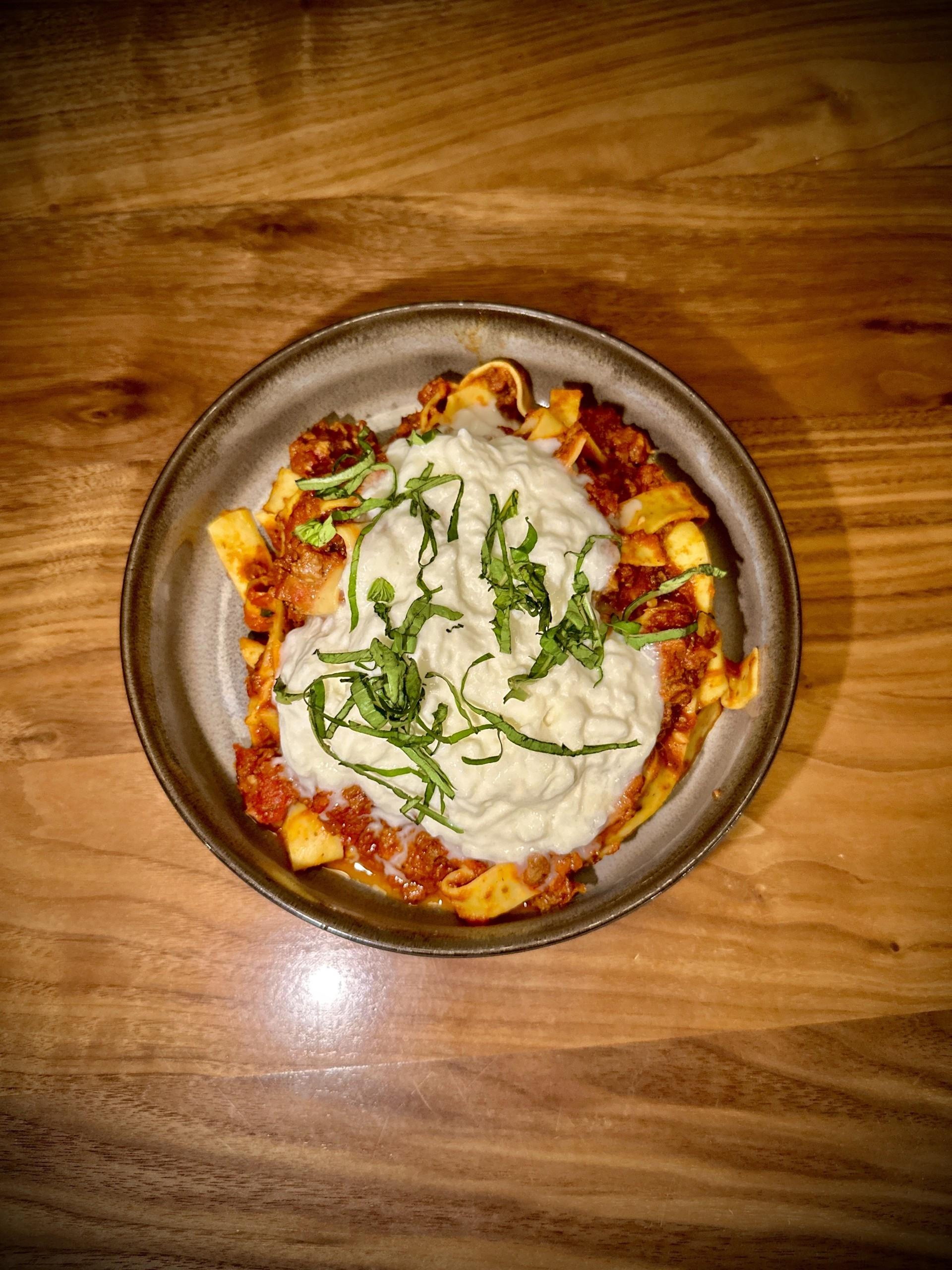 Pappardelle Bolognese.