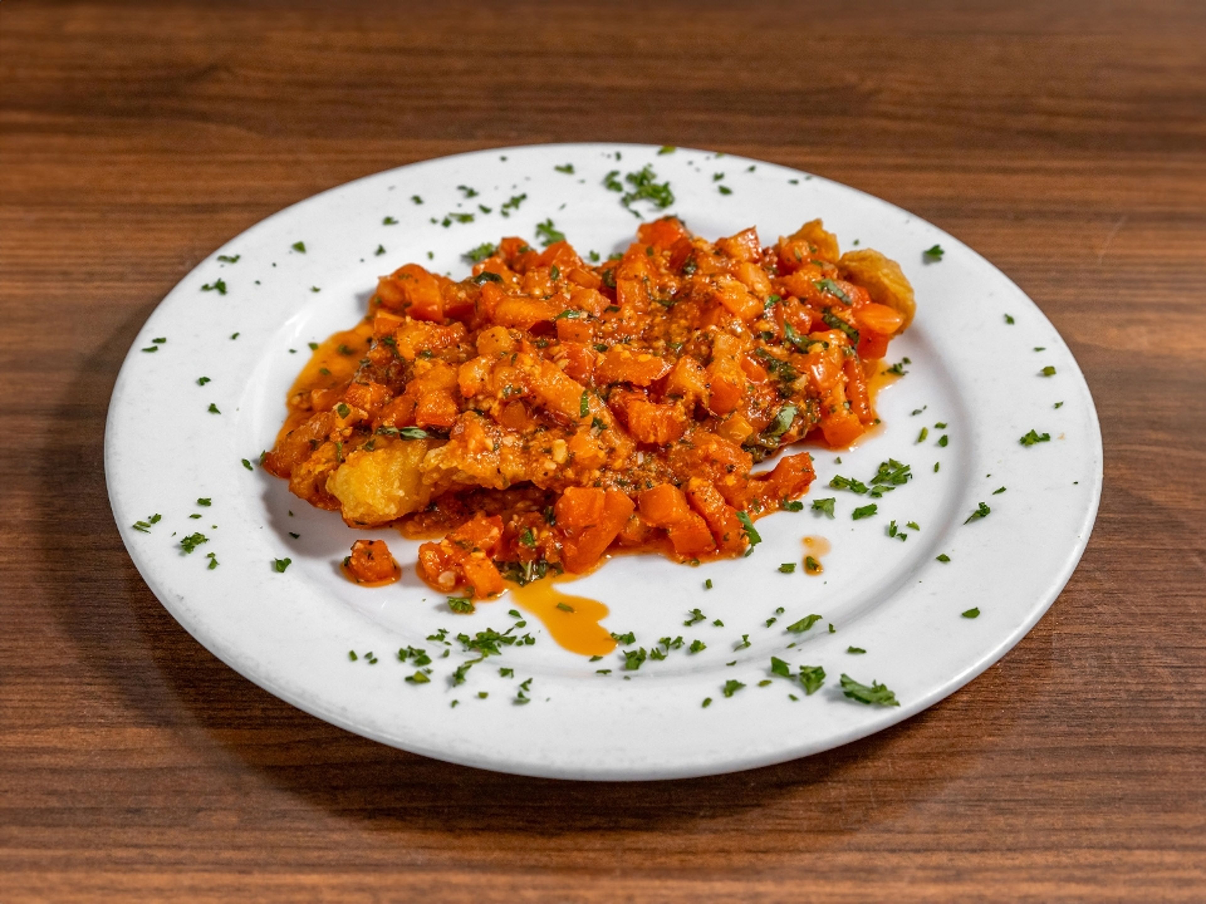 Baked Sea Bass Pomodoro.