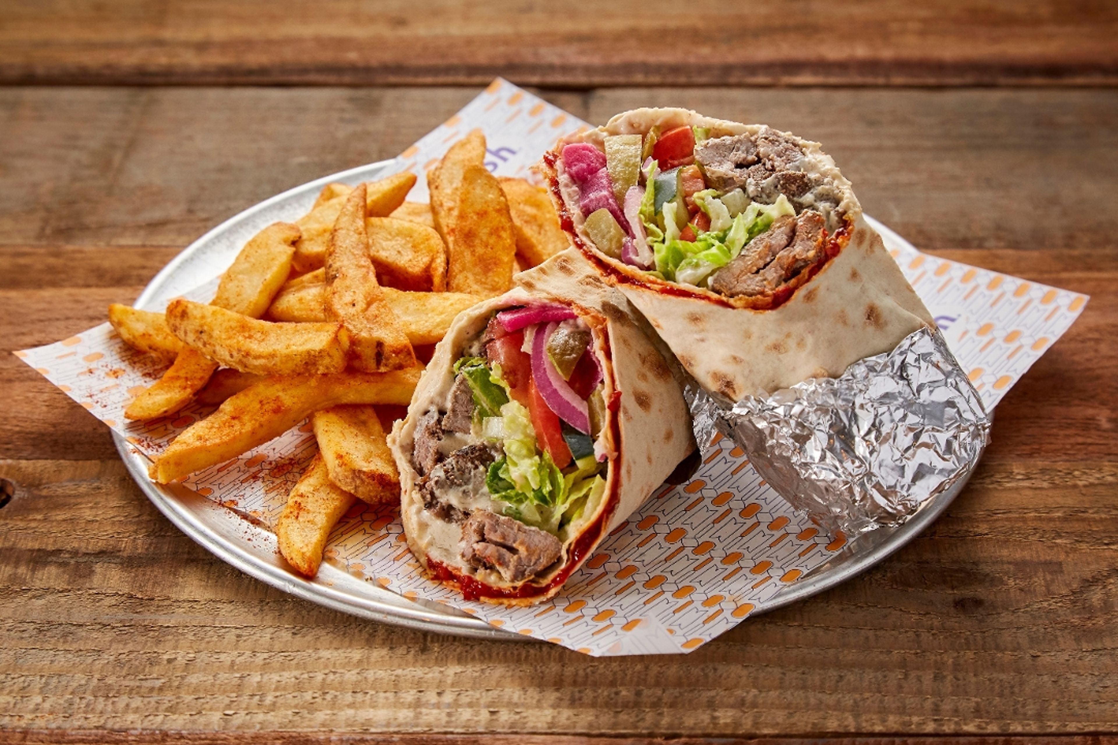 Lamb Kebab Wrap.