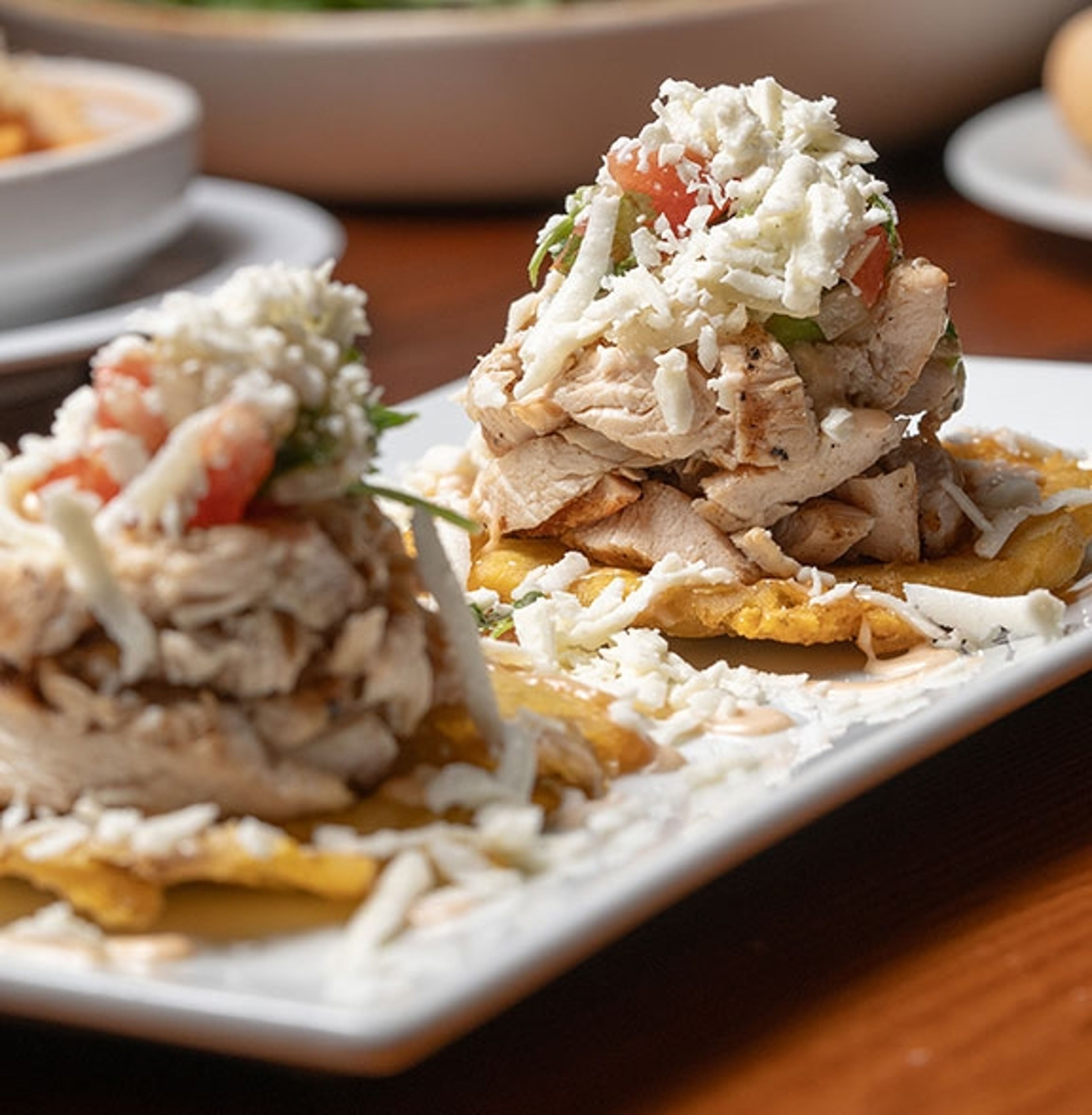 Montaditos de pollo.