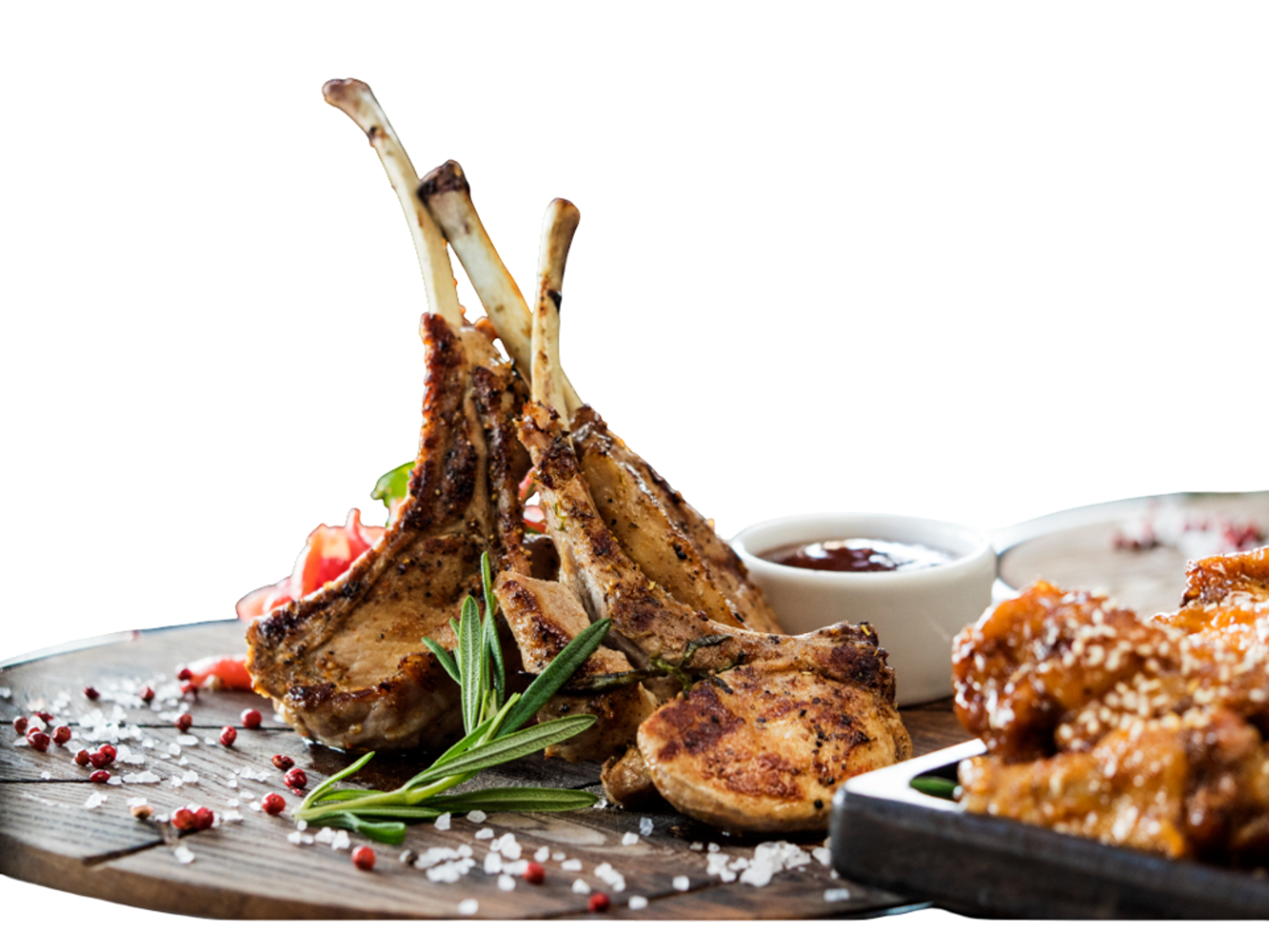 Lamb Chop Fusion Platter.