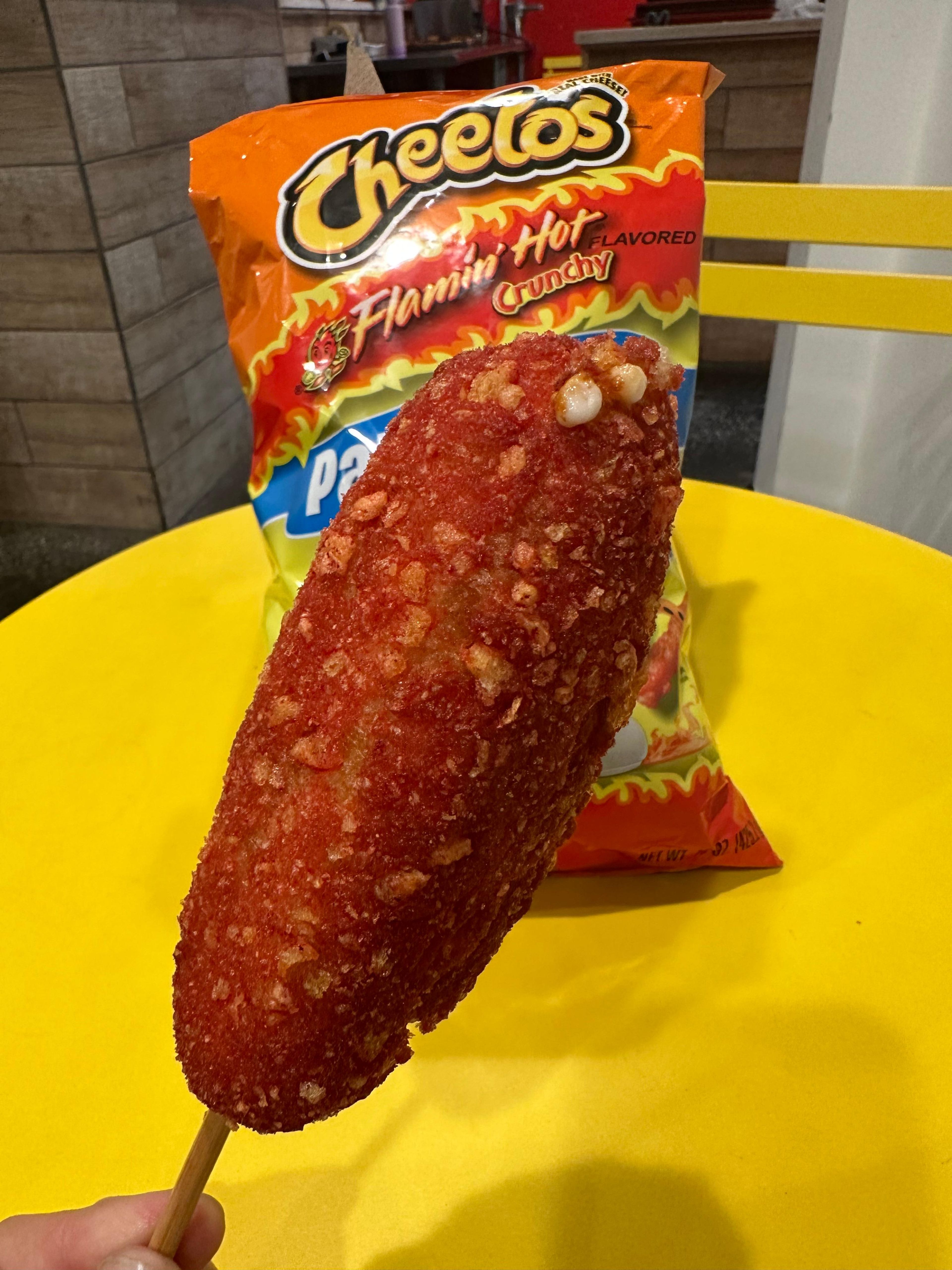 Hot Cheeto Sausage Dog.