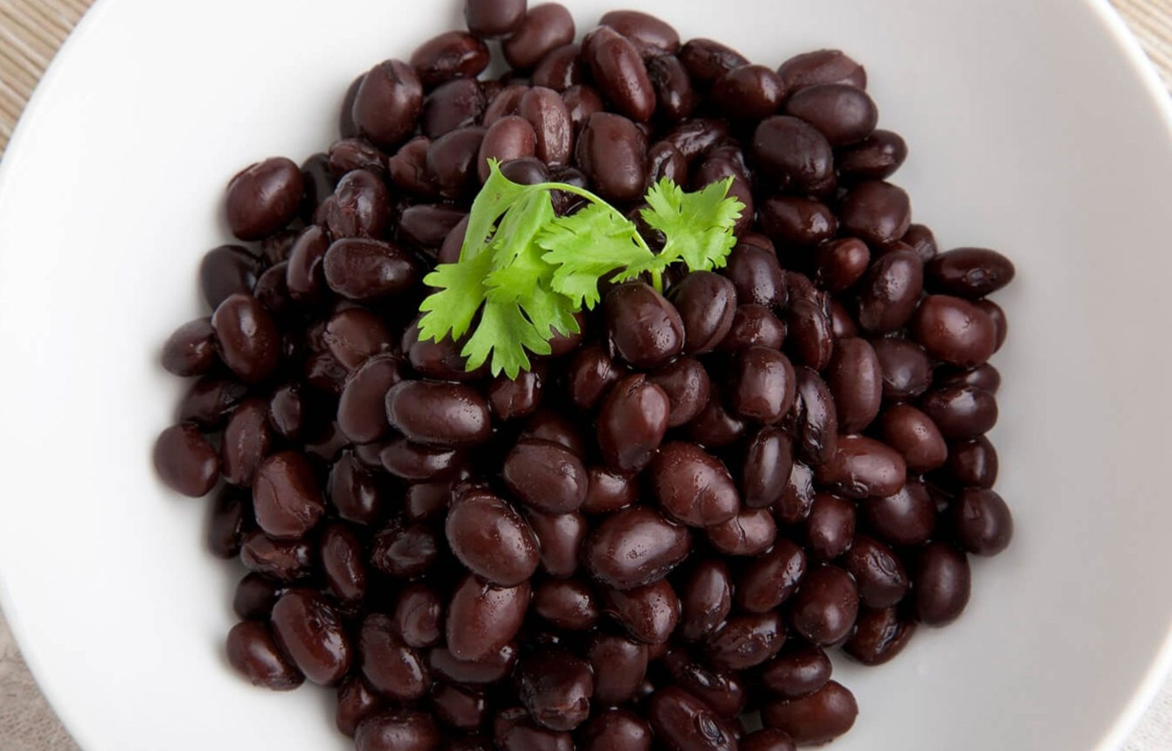 Tray of Black Beans.
