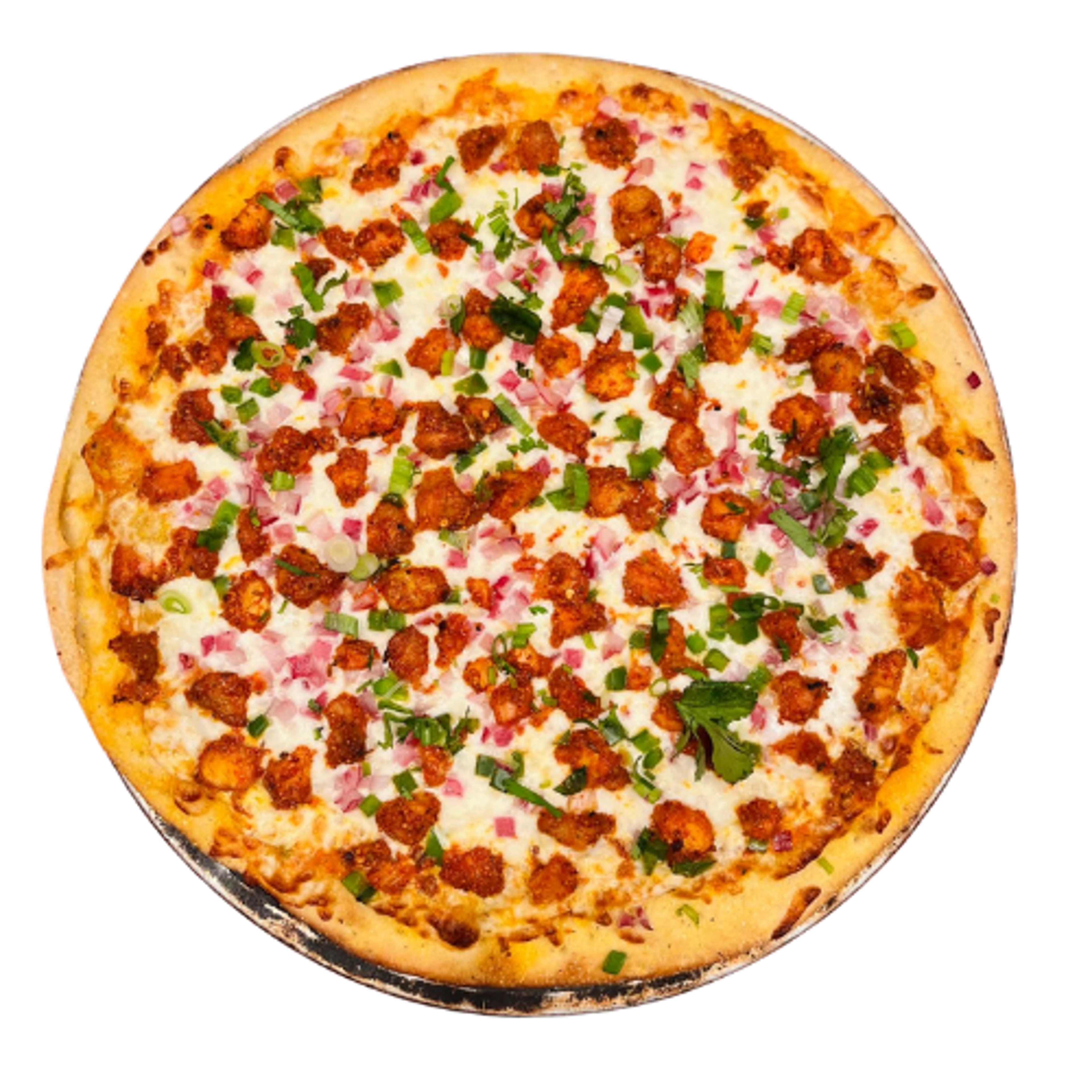 Achari Chicken Pizza.