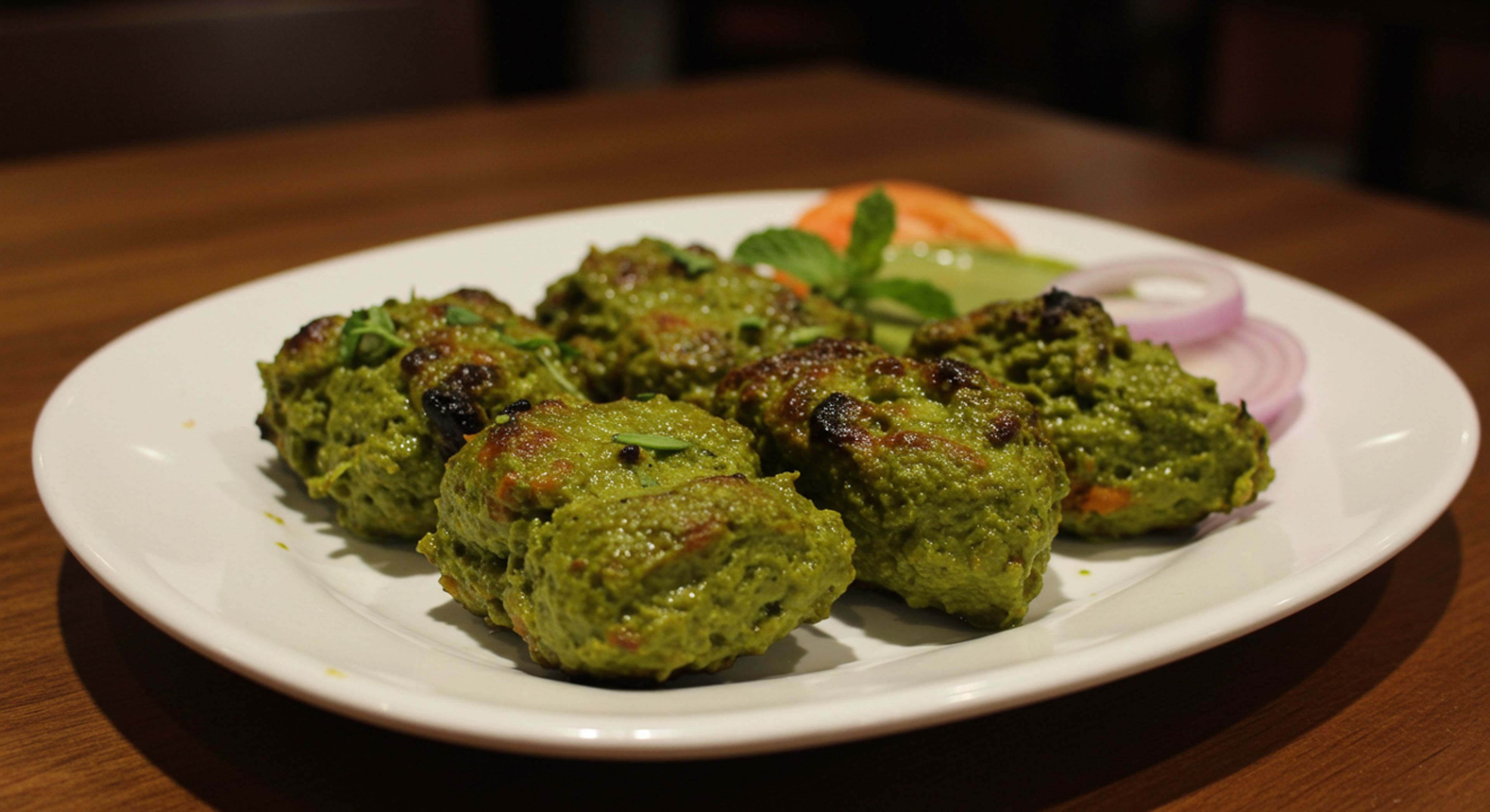Chicken Hariyali Kabob.