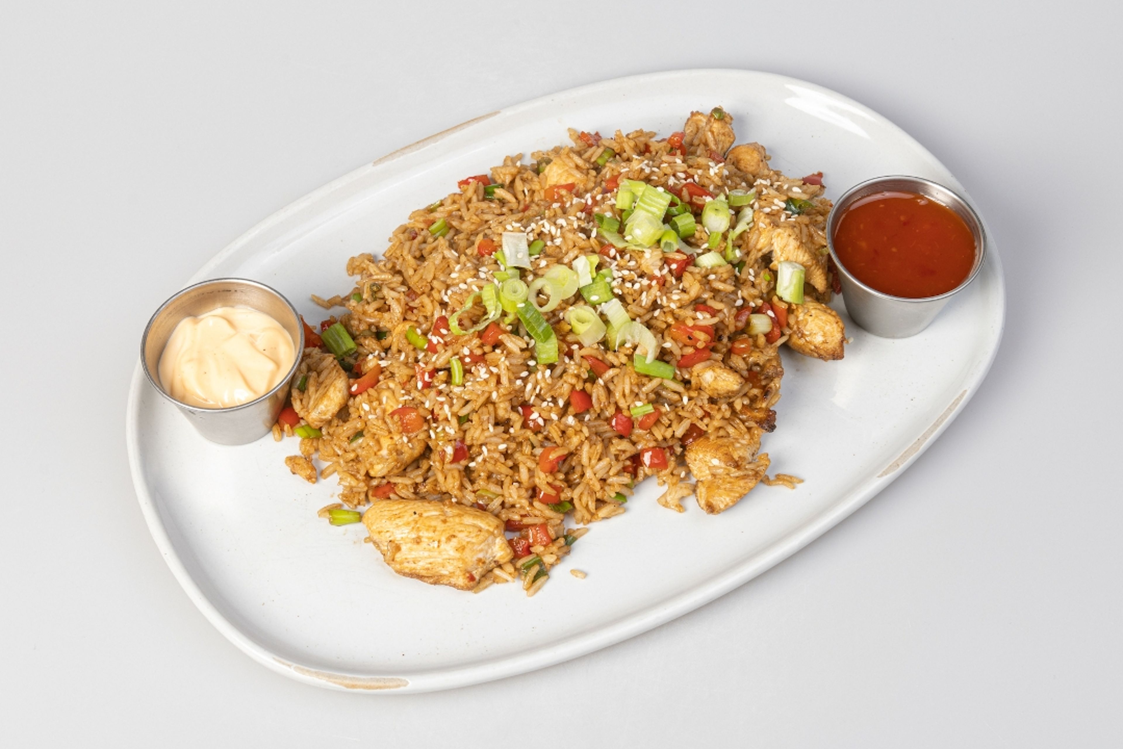 Special Fried Rice Chicken.