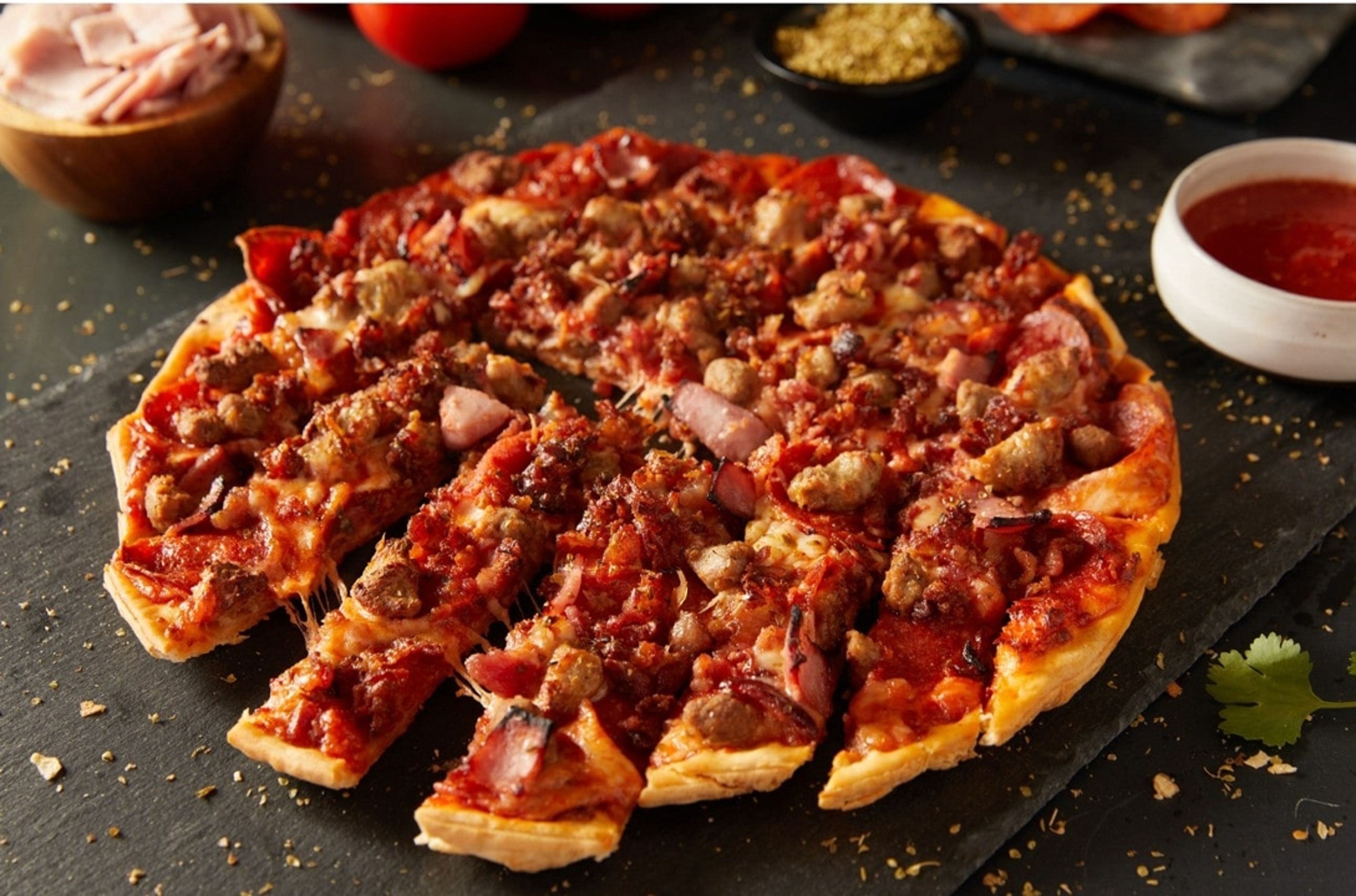 10" Cauliflower Meat Lovers Pizza.