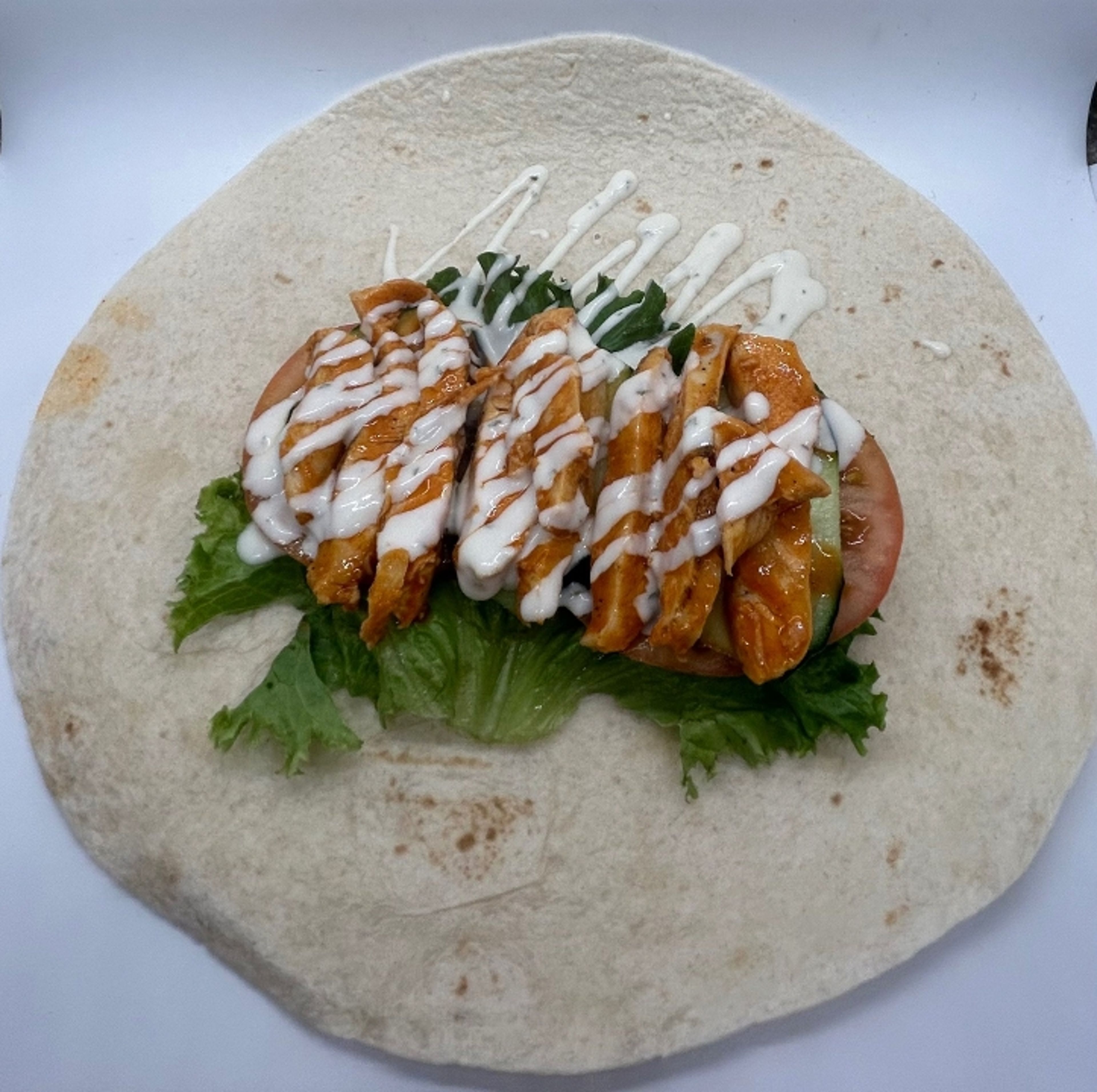 Buffalo Grilled Chicken Wrap.