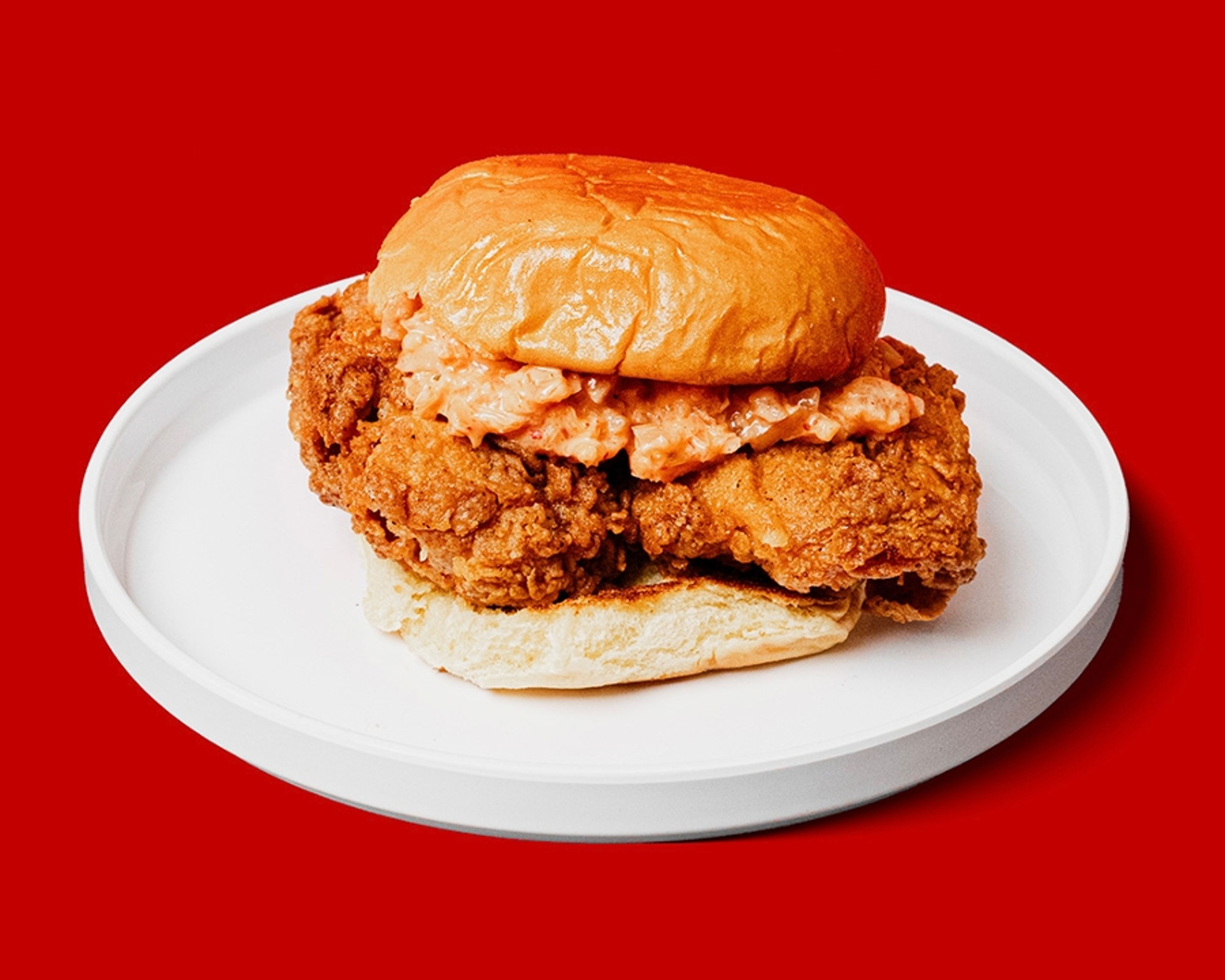 Jongga Kimchi Chicken Sandwich.