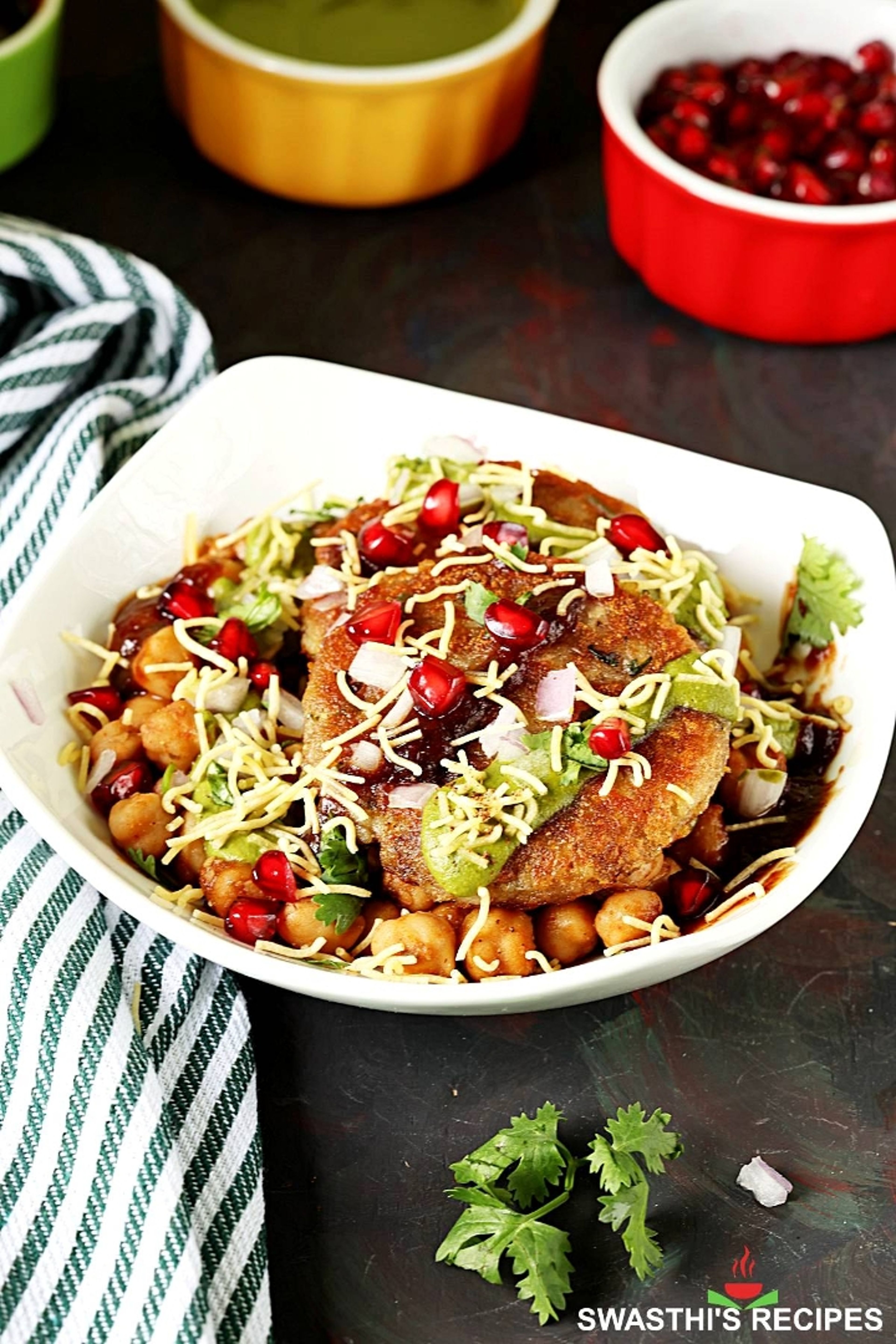 Veggie Tikki Chaat (Vegan, Gluten Free).