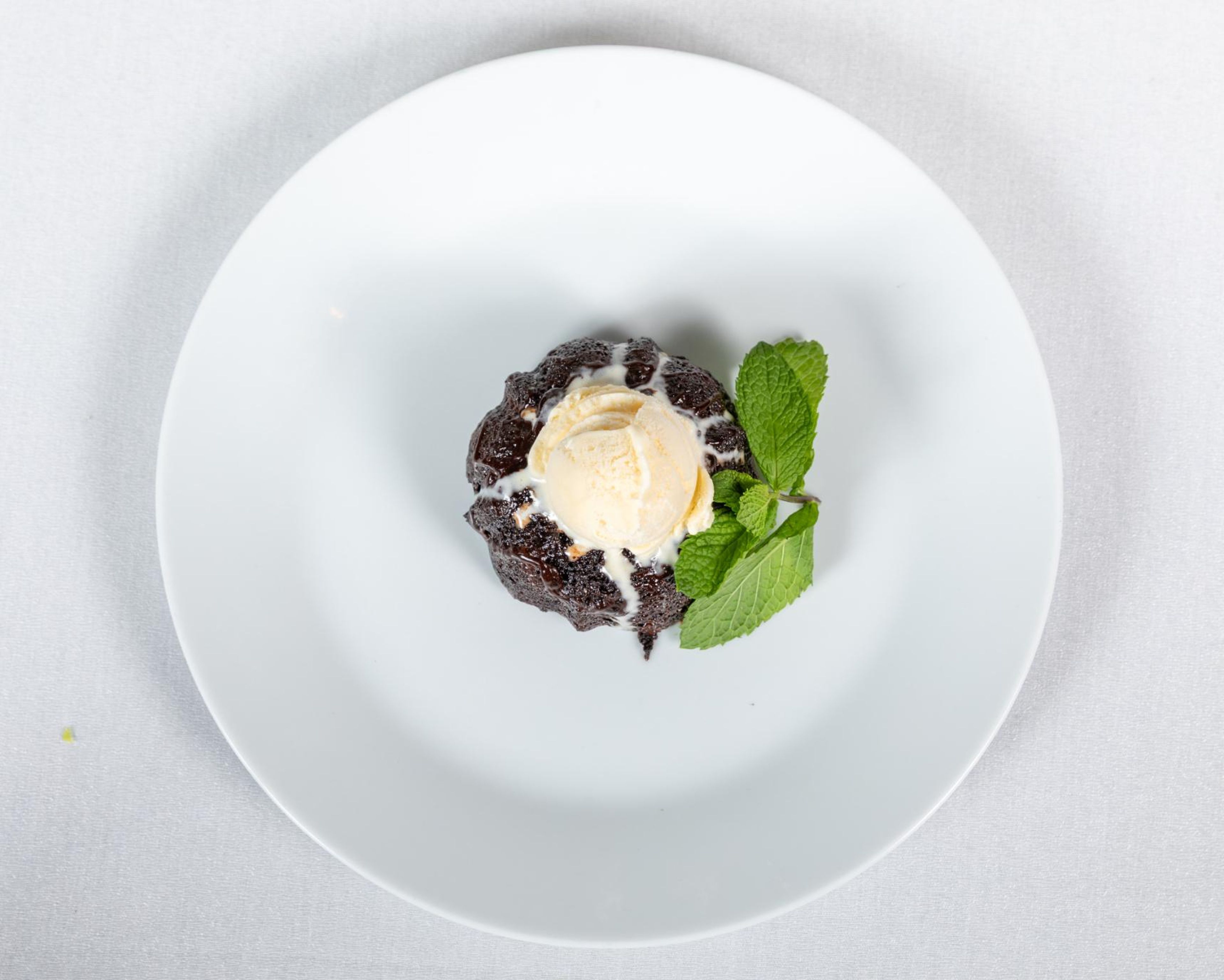 Lava Cake with Ice Cream.