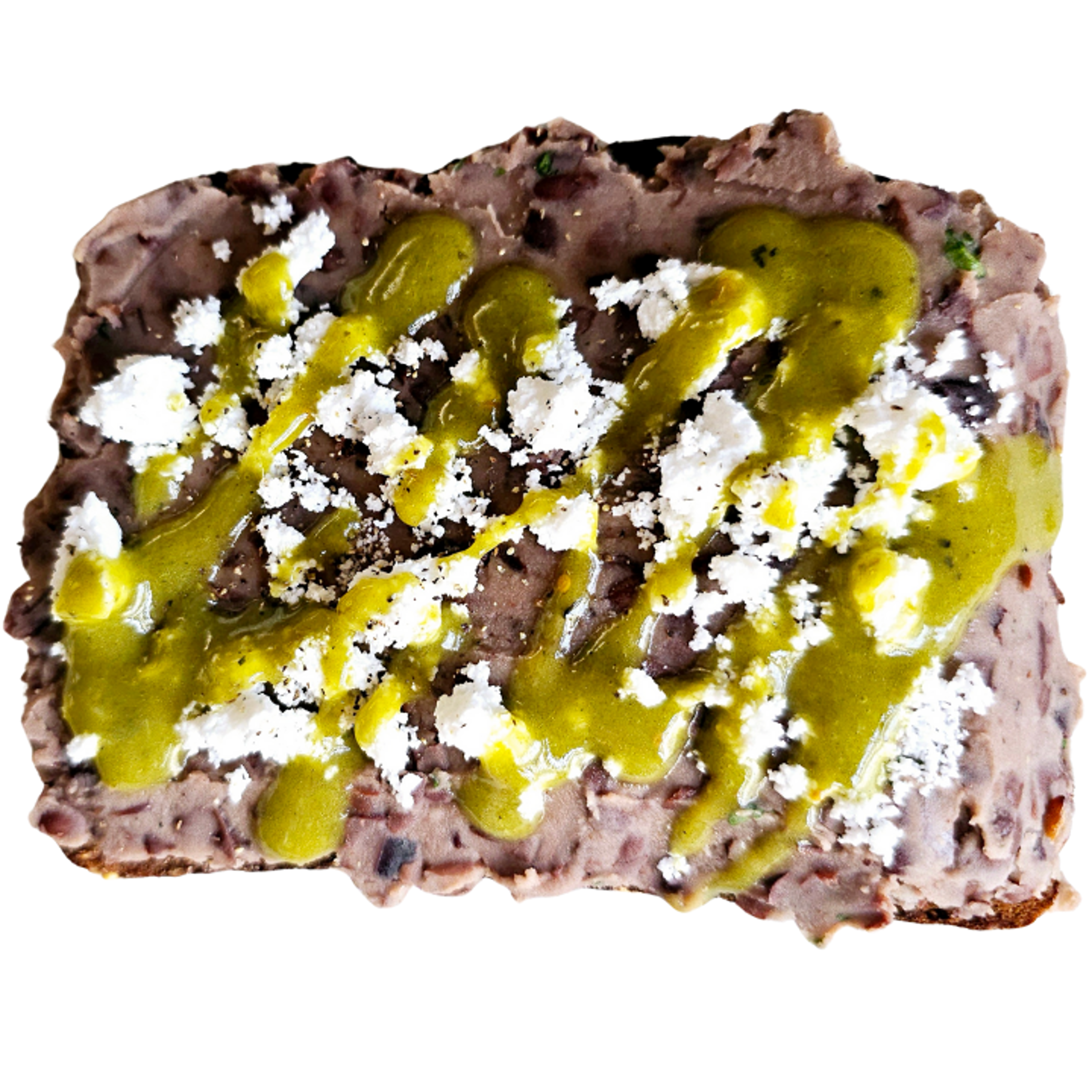 BLACK BEAN FETA TARTINE.
