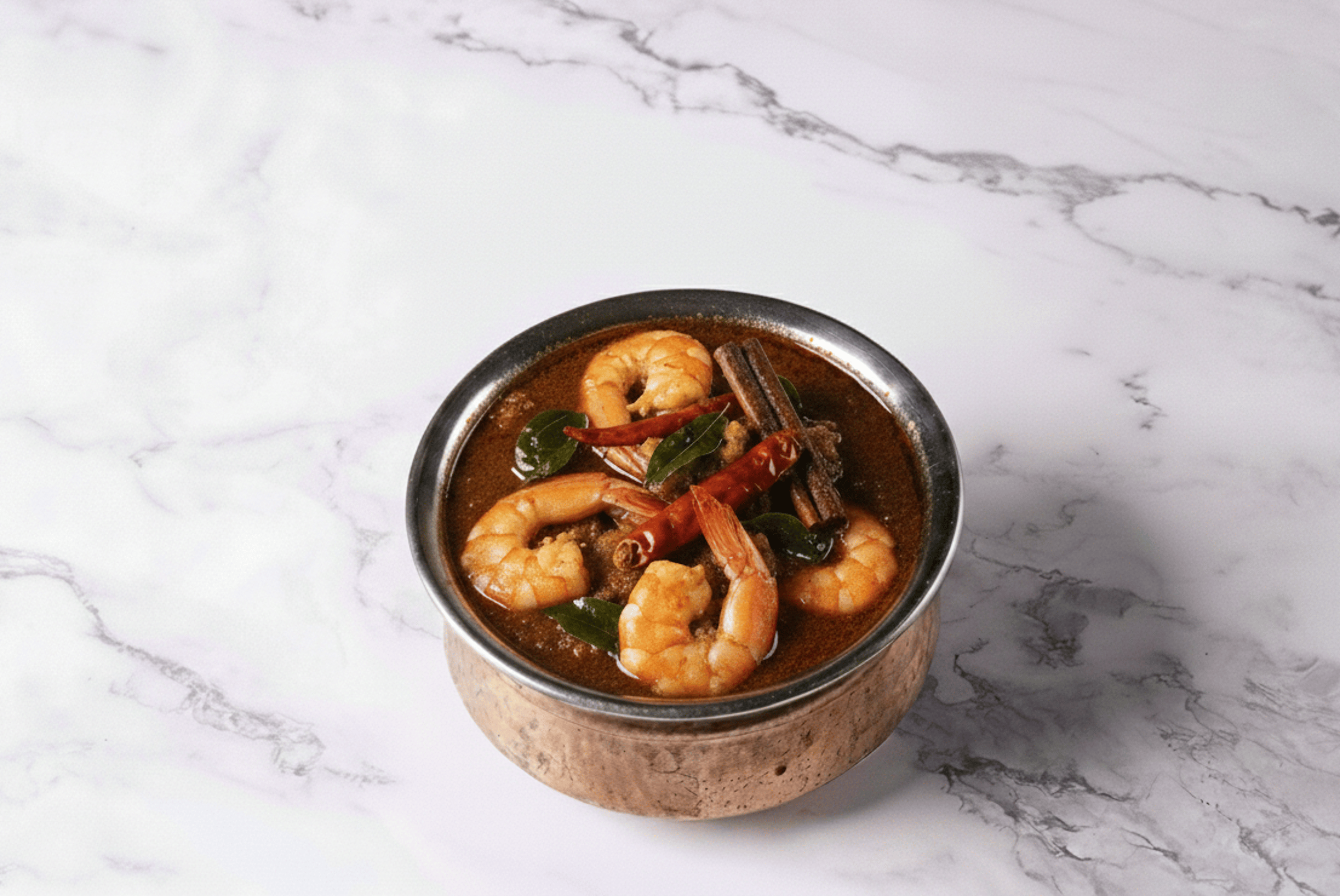 CHATTINAD SHRIMP CURRY.
