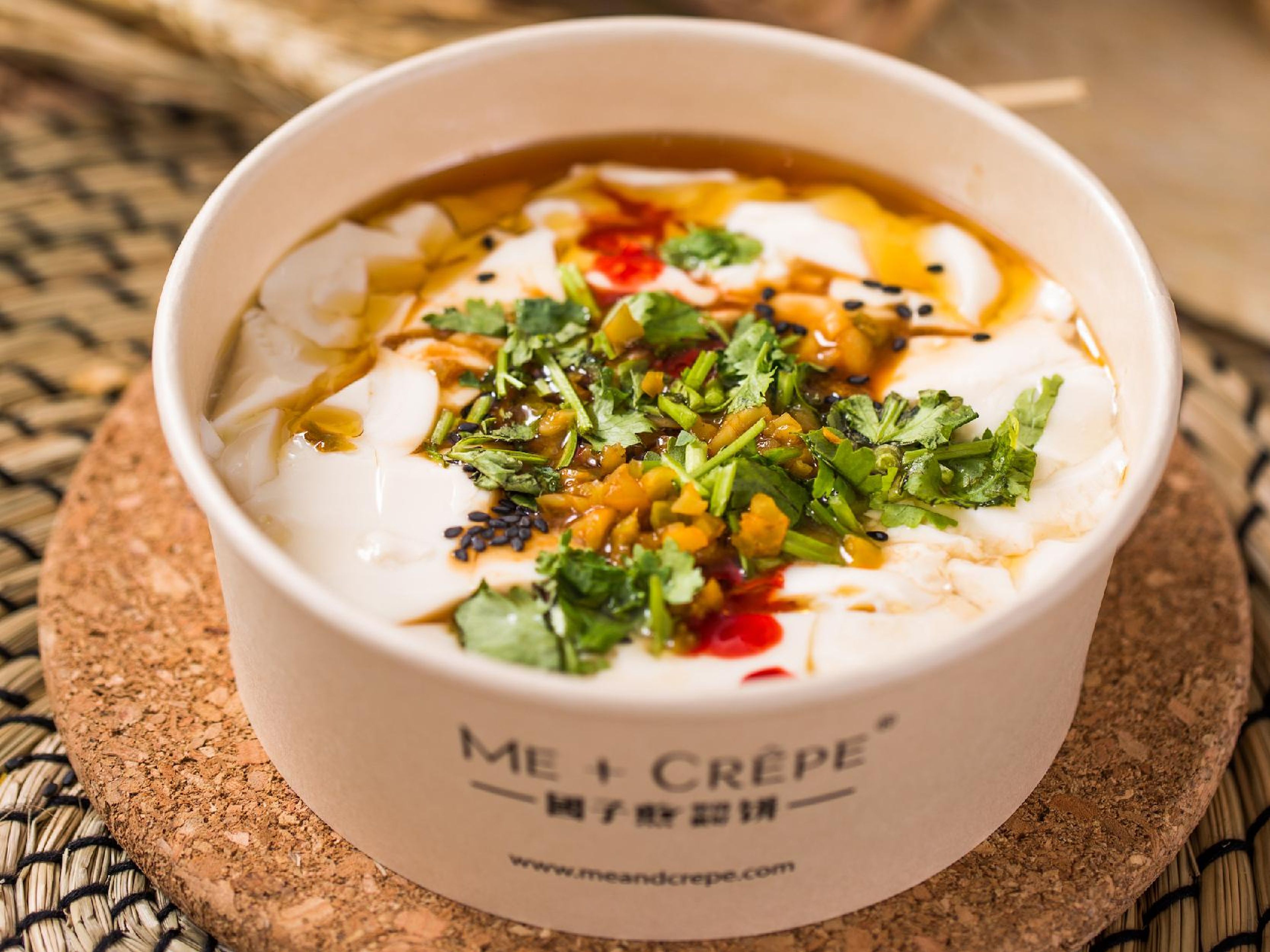 香辣豆腐脑(Spicy Tofu Soup).