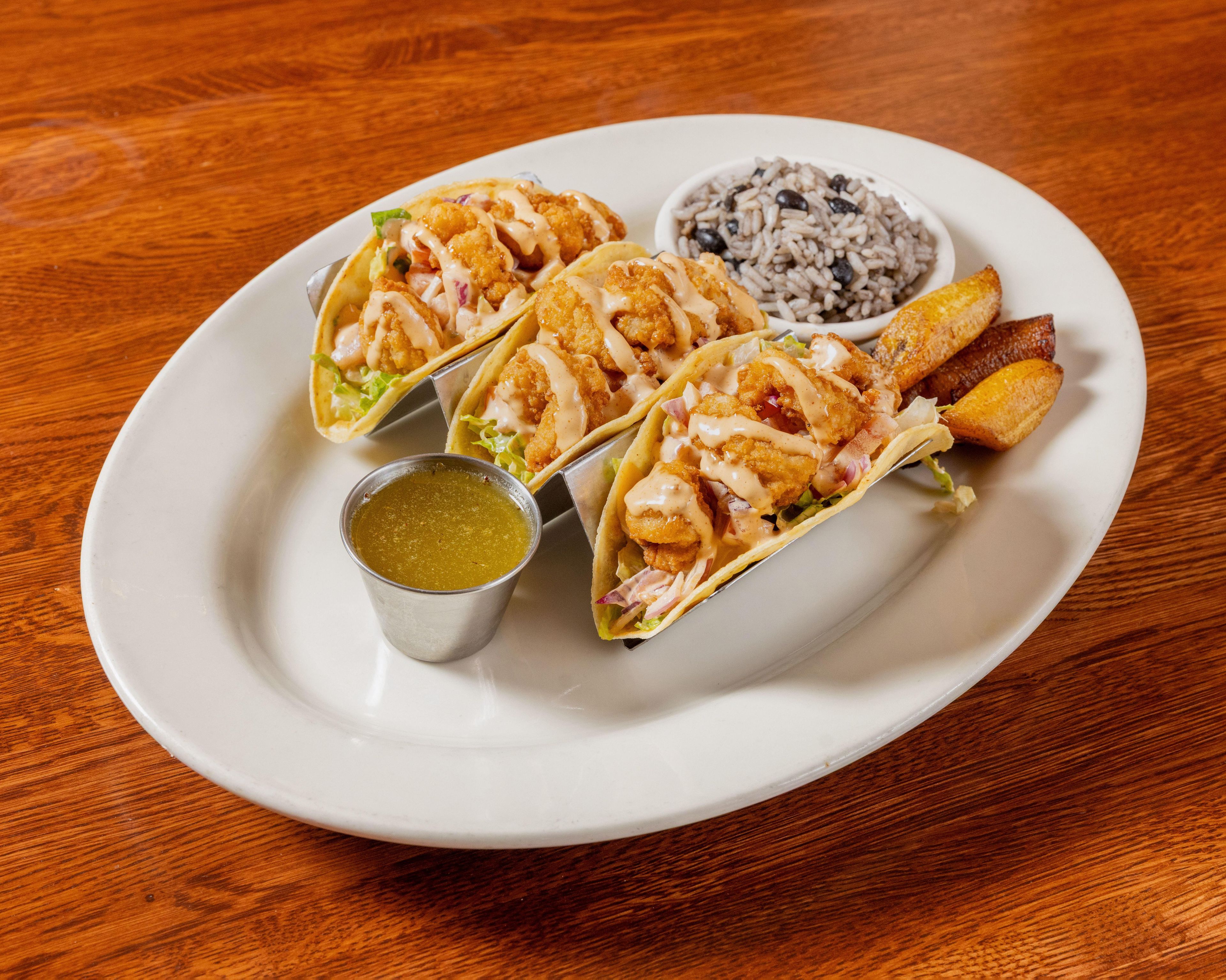 Bang Bang Shrimp Tacos.