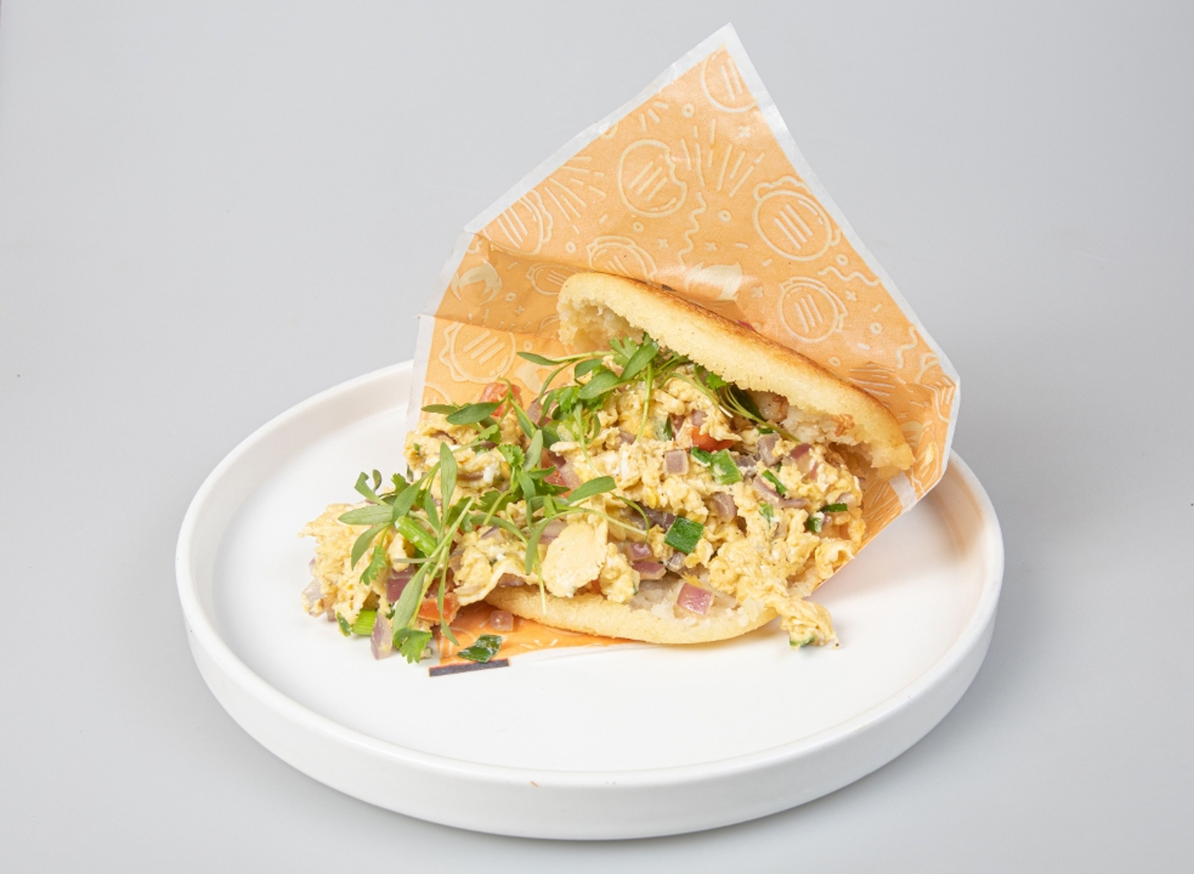 Arepa Huevos Perico.