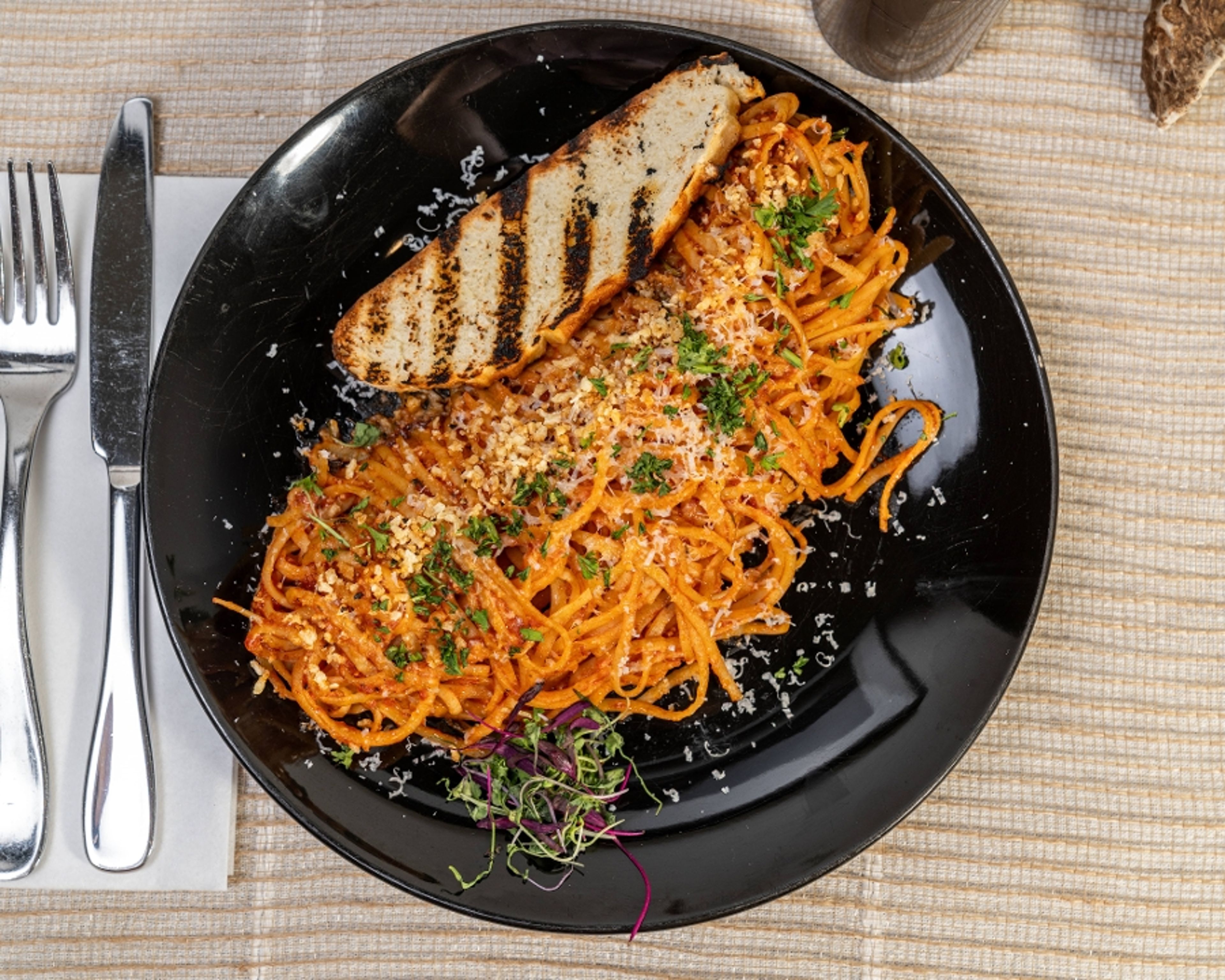 Build your own pasta bowl.