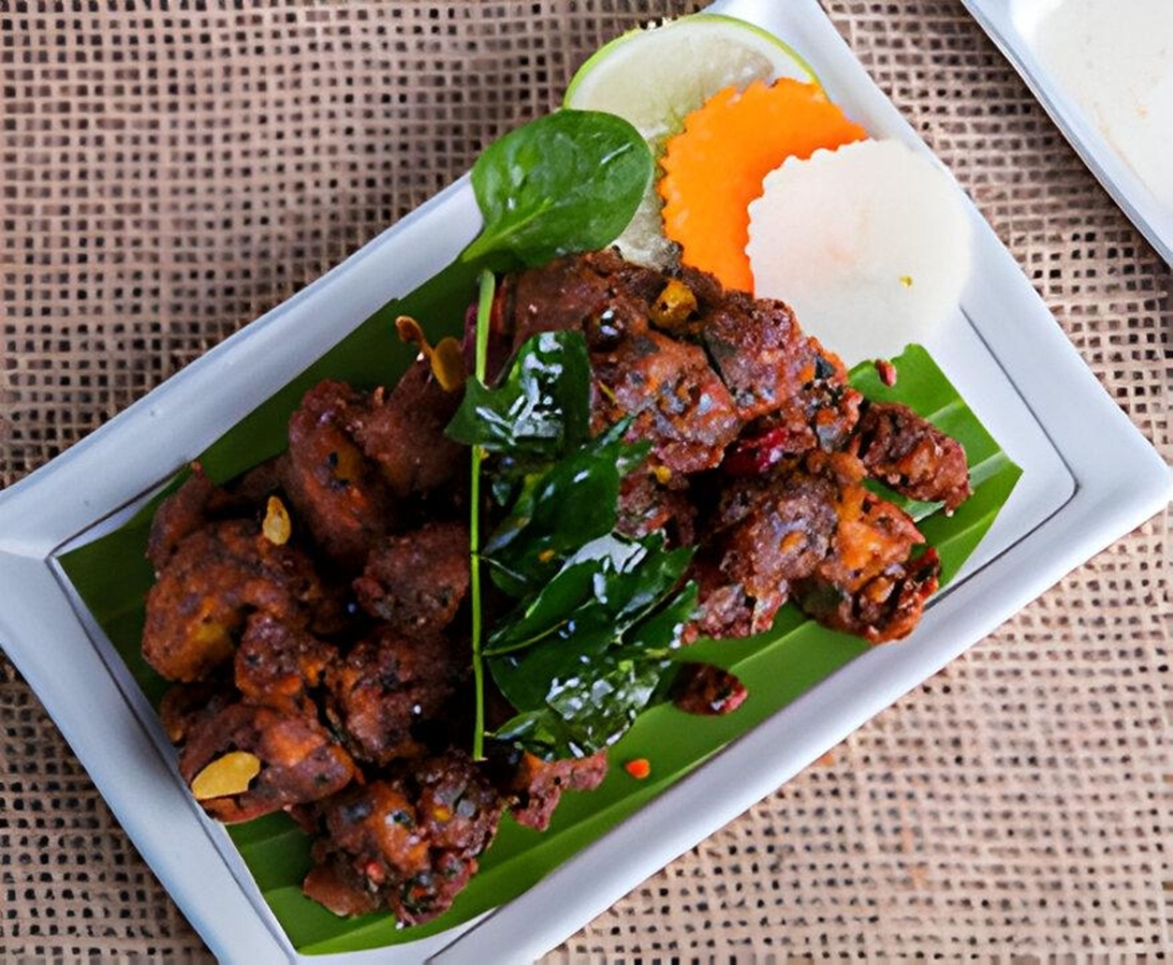 Bucket Curry Leaf Chicken.