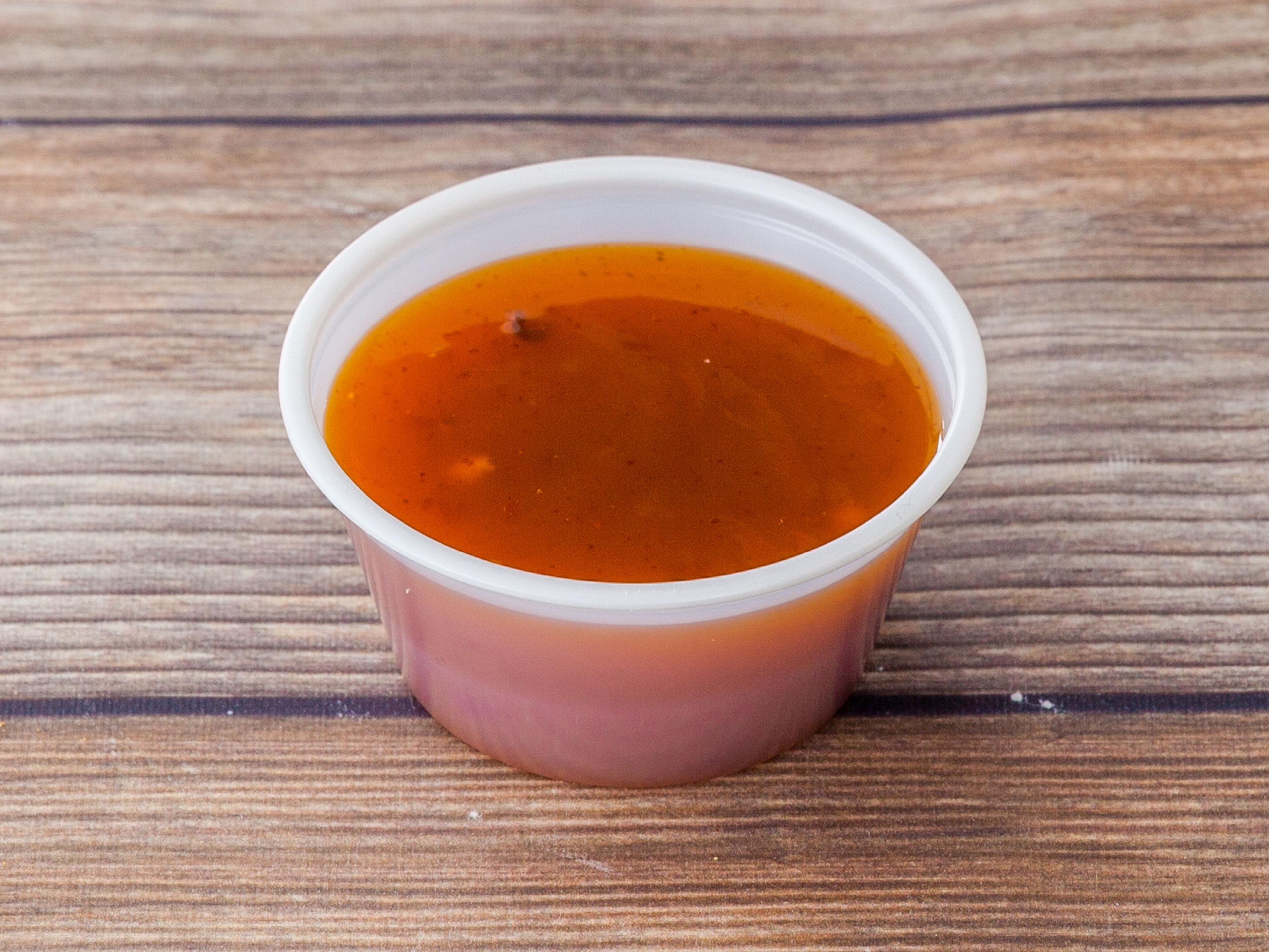 Cup of Mango Habanero Sauce.