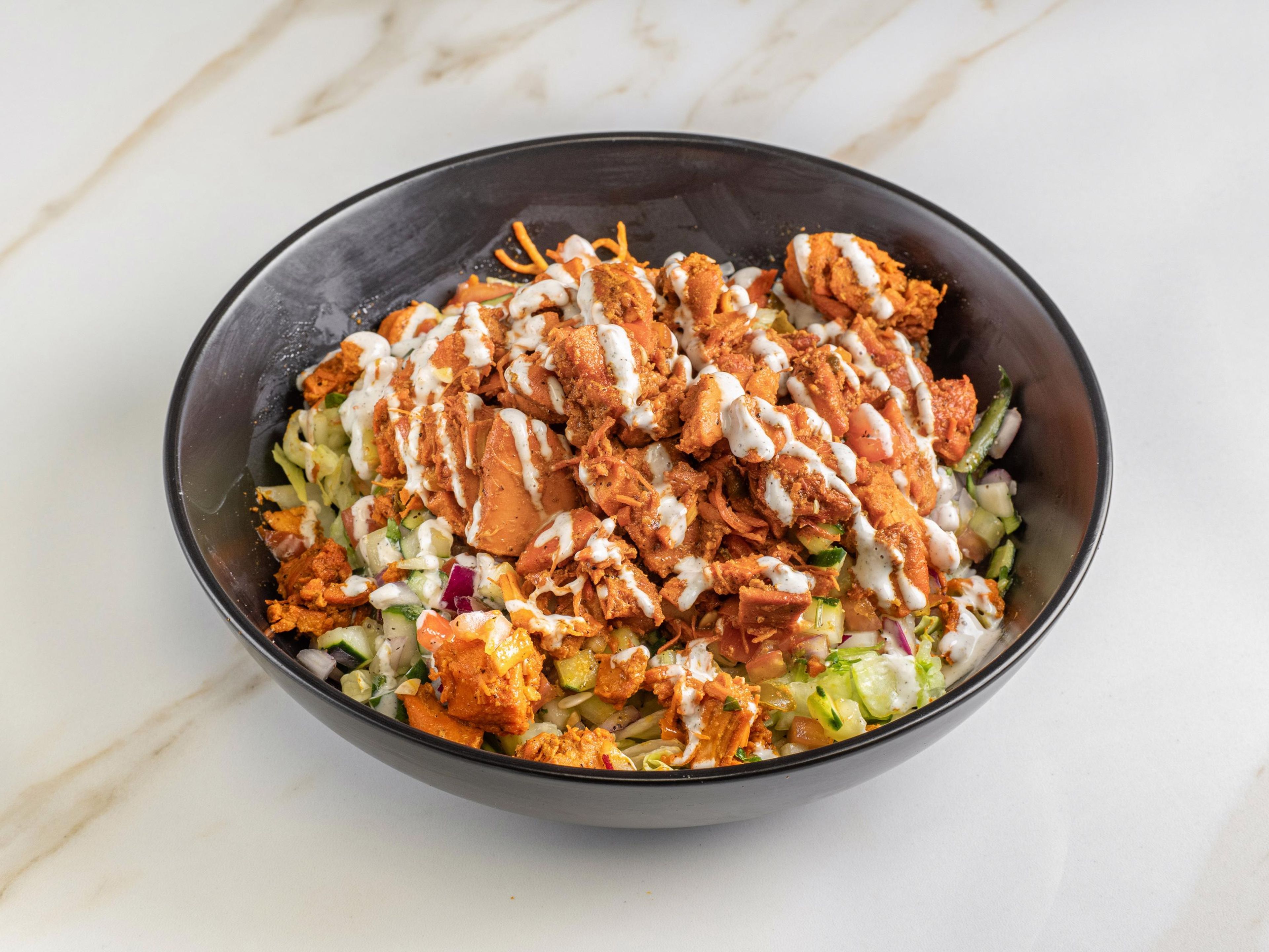 Grilled chicken salad.