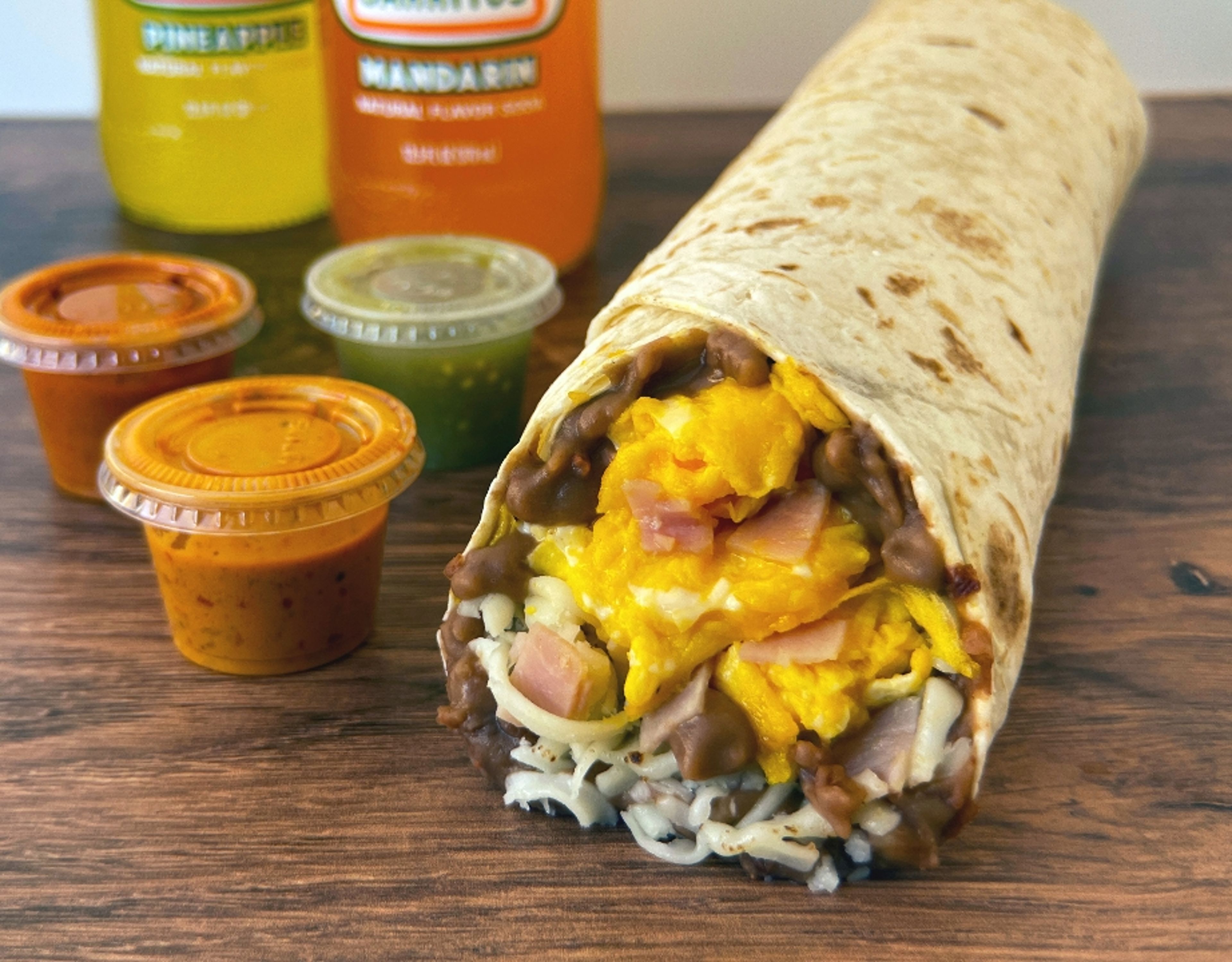 #12 Ham & Egg Burrito Loco Combo.