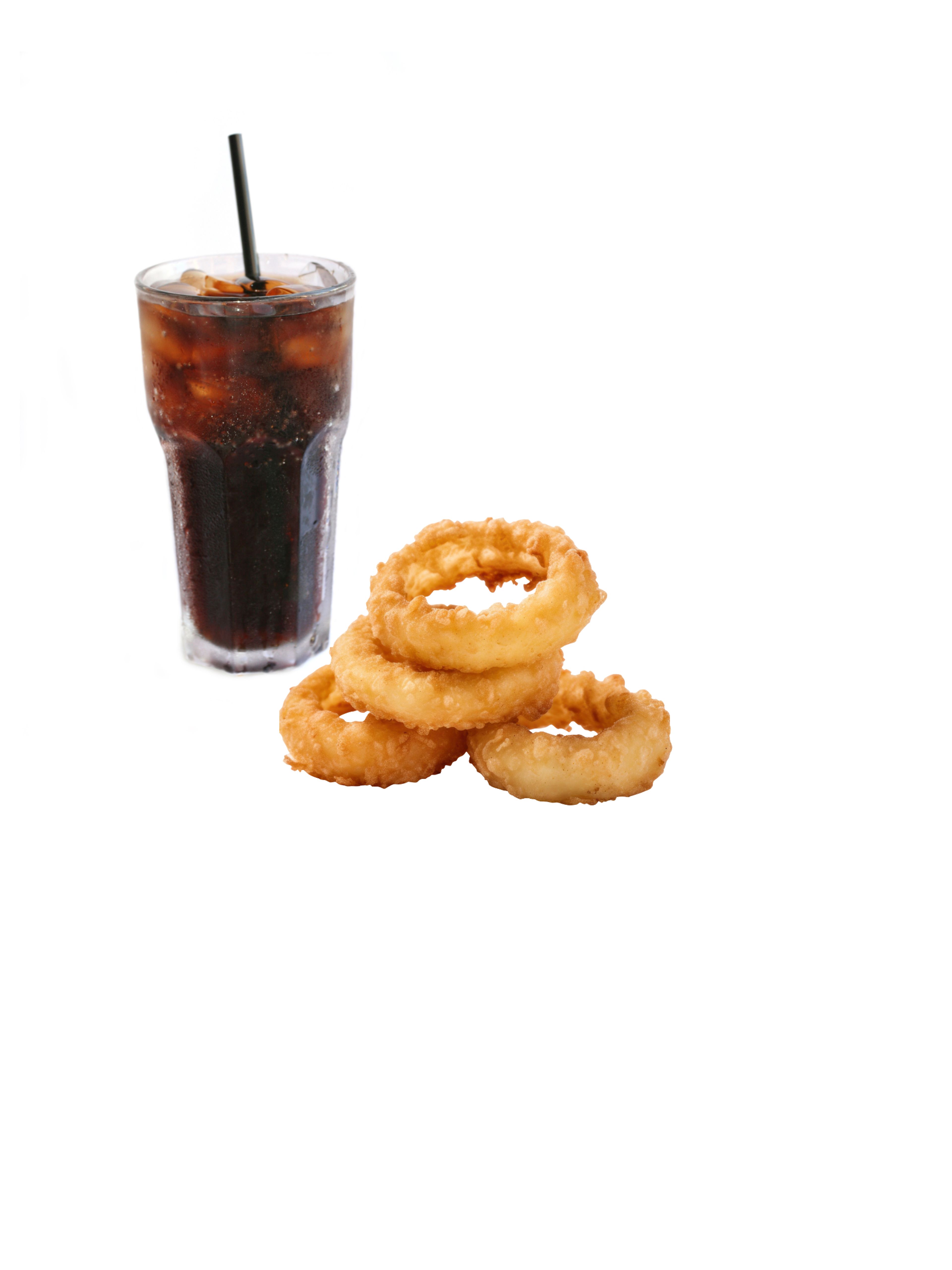 Onion RIngs & a Fountain Drink.