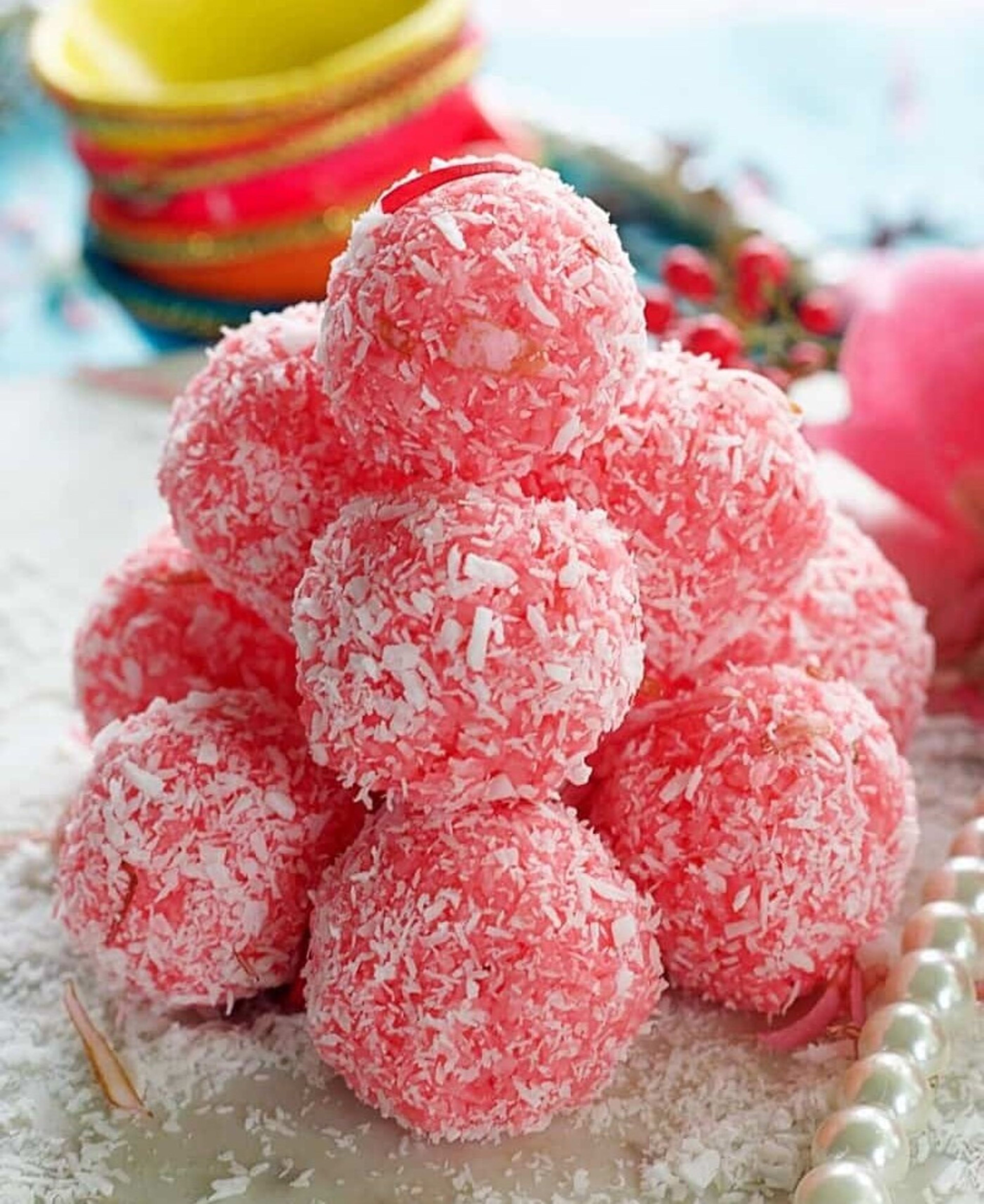 Coconut Petha Rose Ladoo 1 LB * Melon * Diwali *.