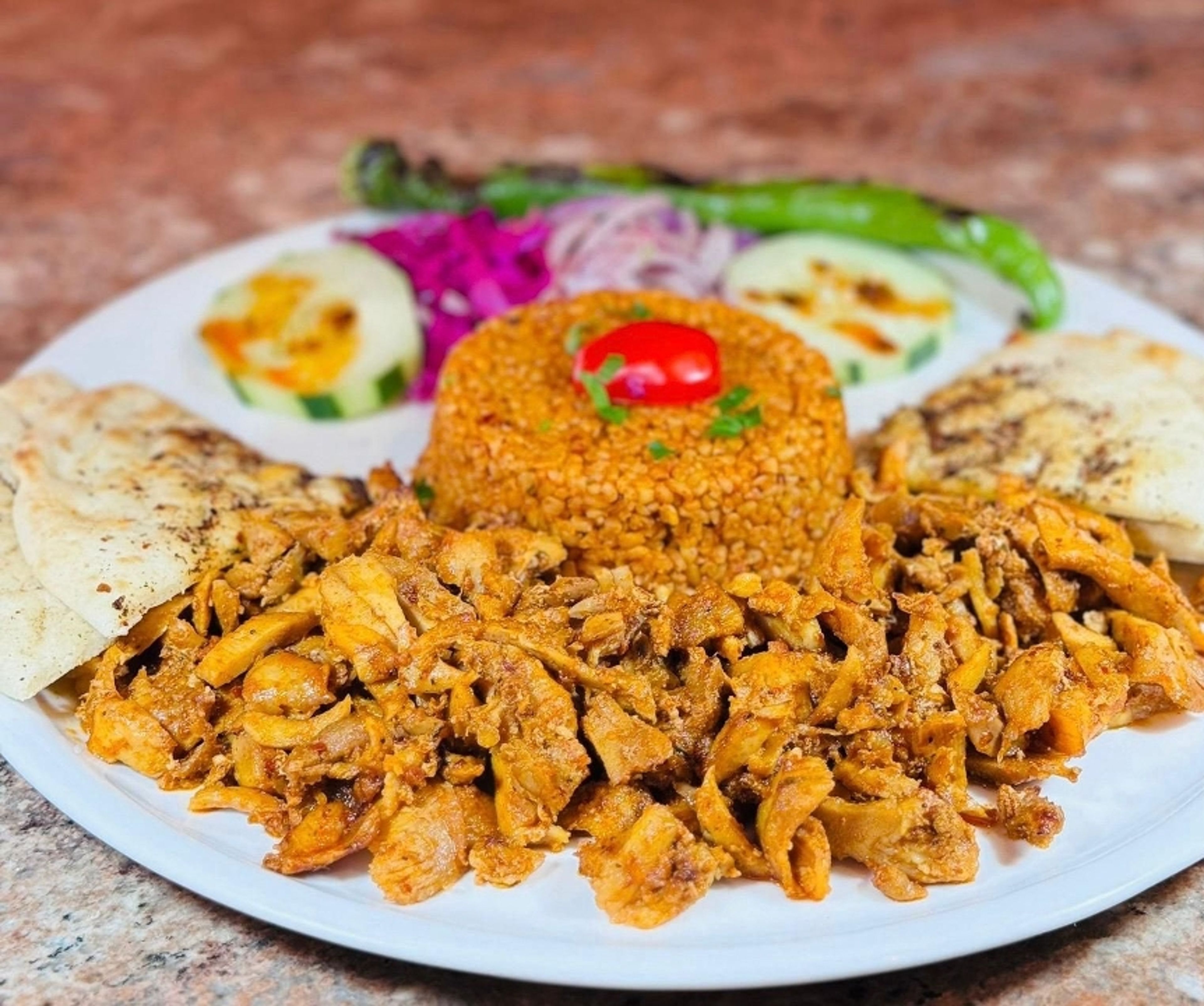 Chicken Gyro + 1 Pita.