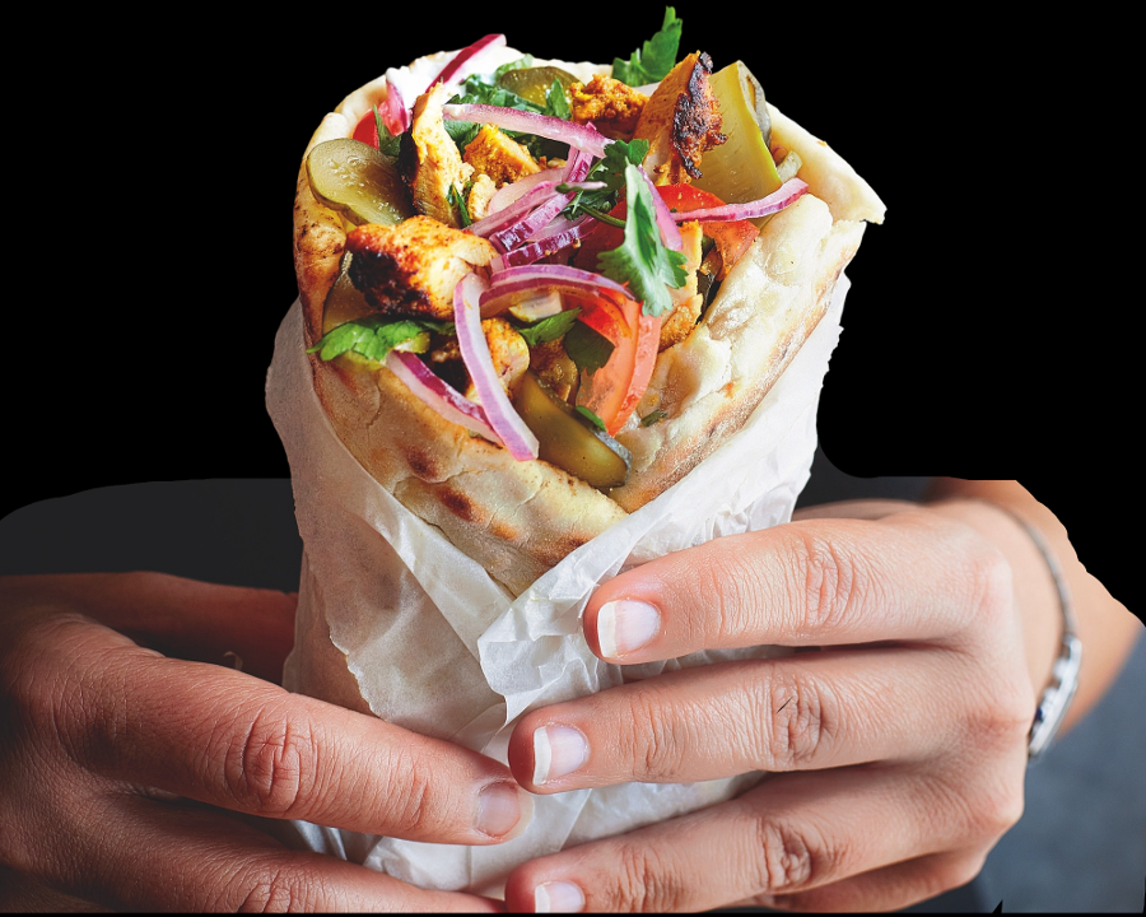 BEEF SOUVLAKI GYRO.