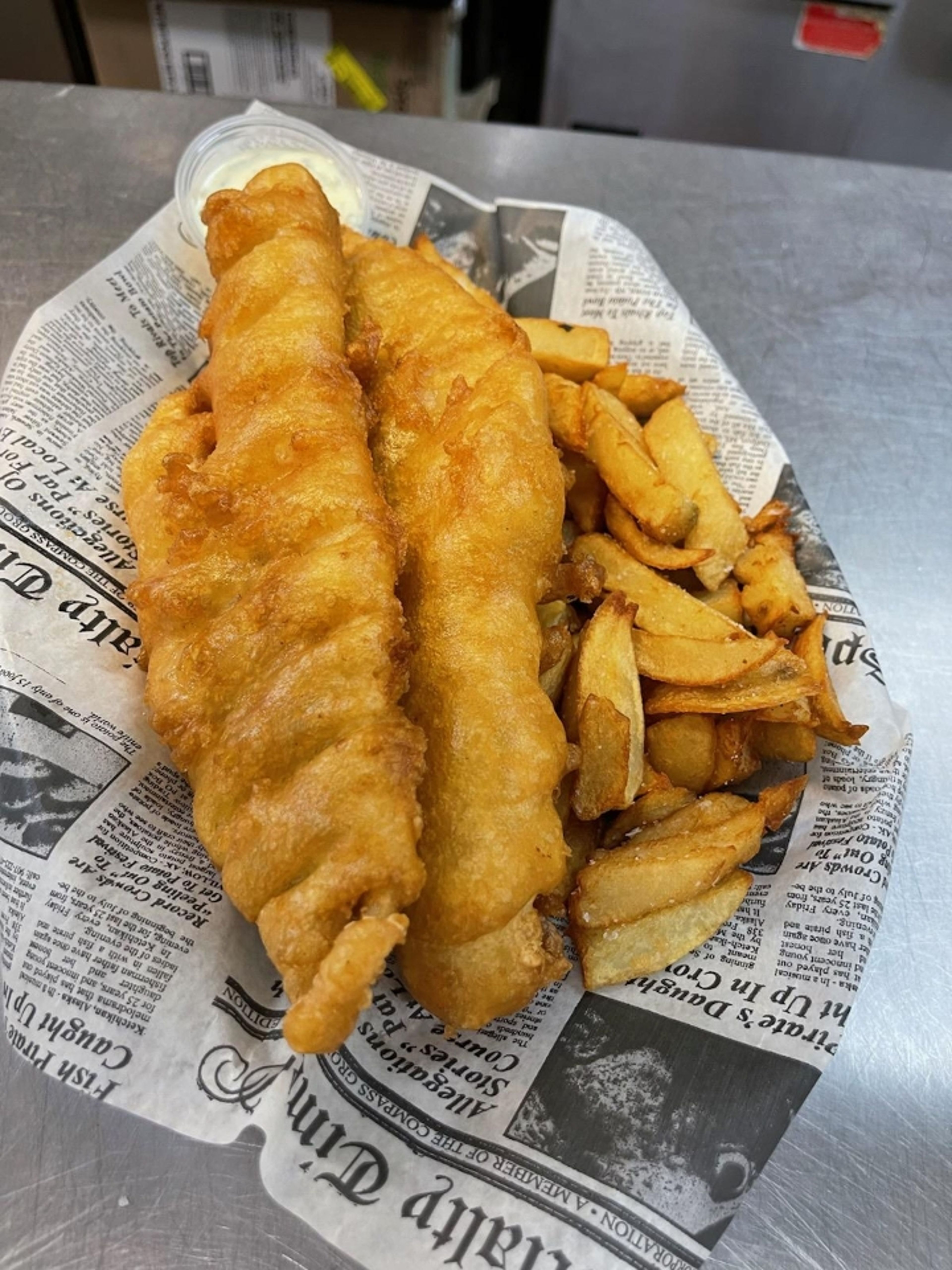 Jumbo Fish + Chips.