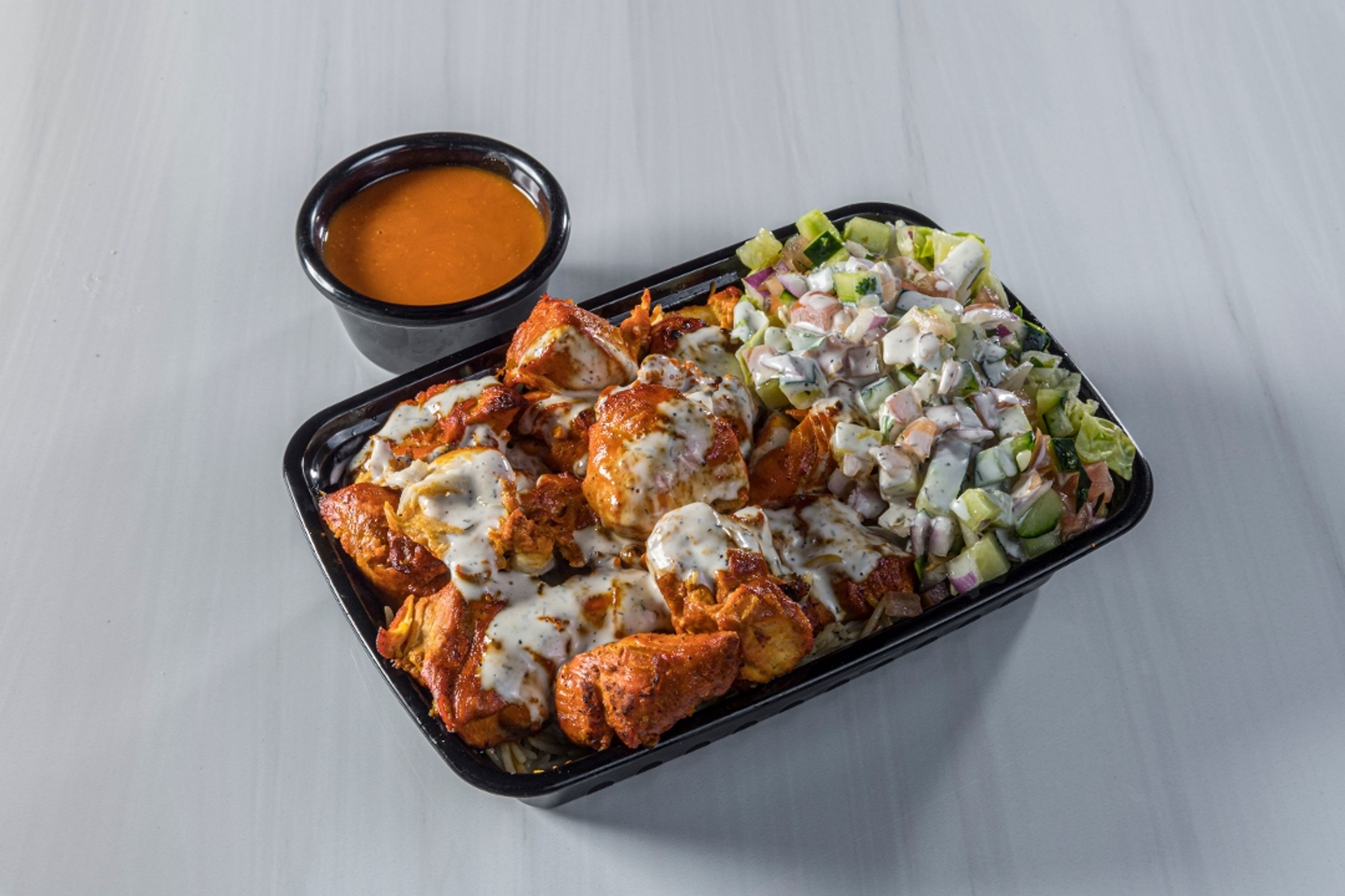 Chicken Tikka Kebab Platter.