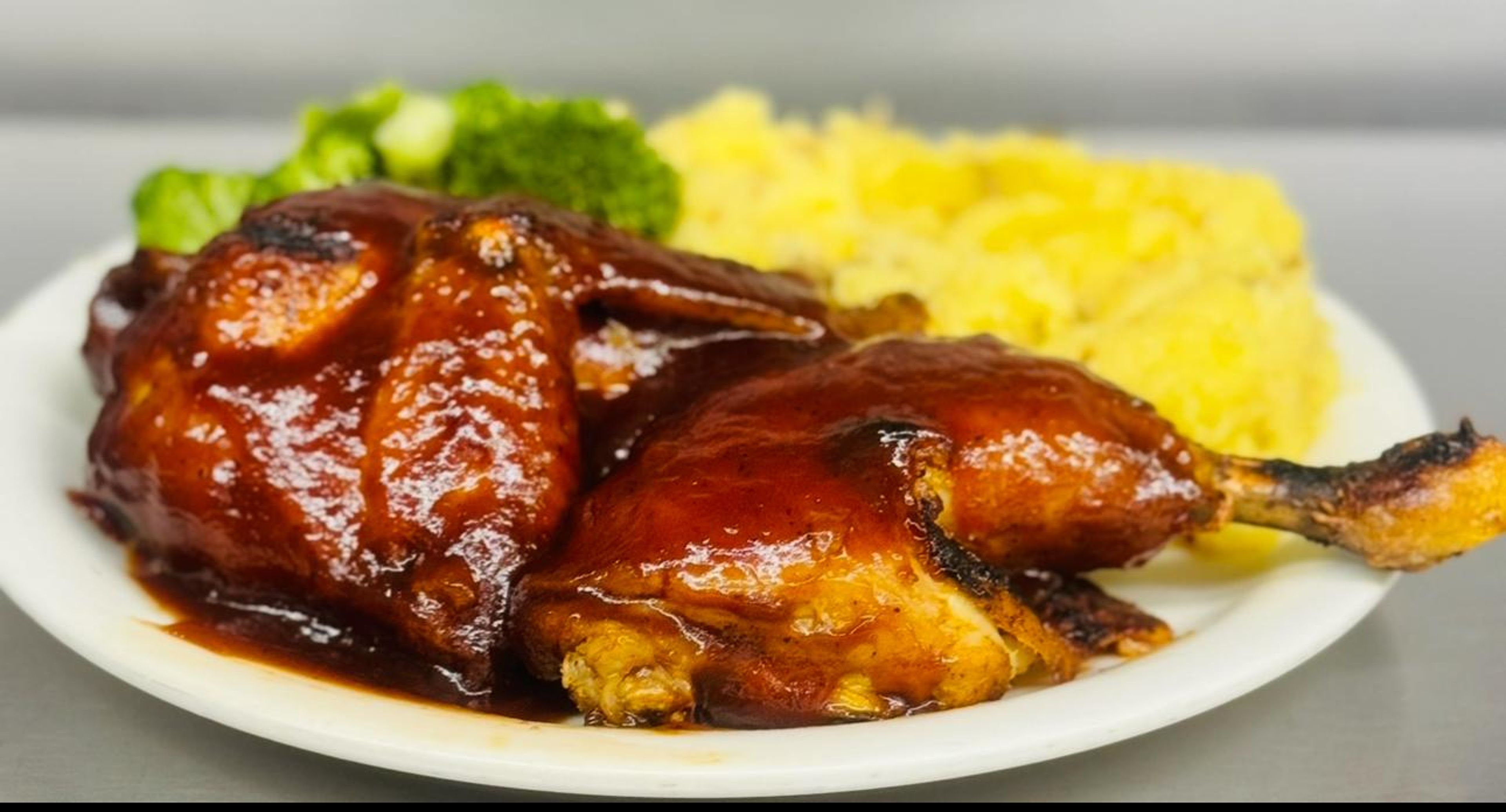 BBQ Broiled Half Chicken.