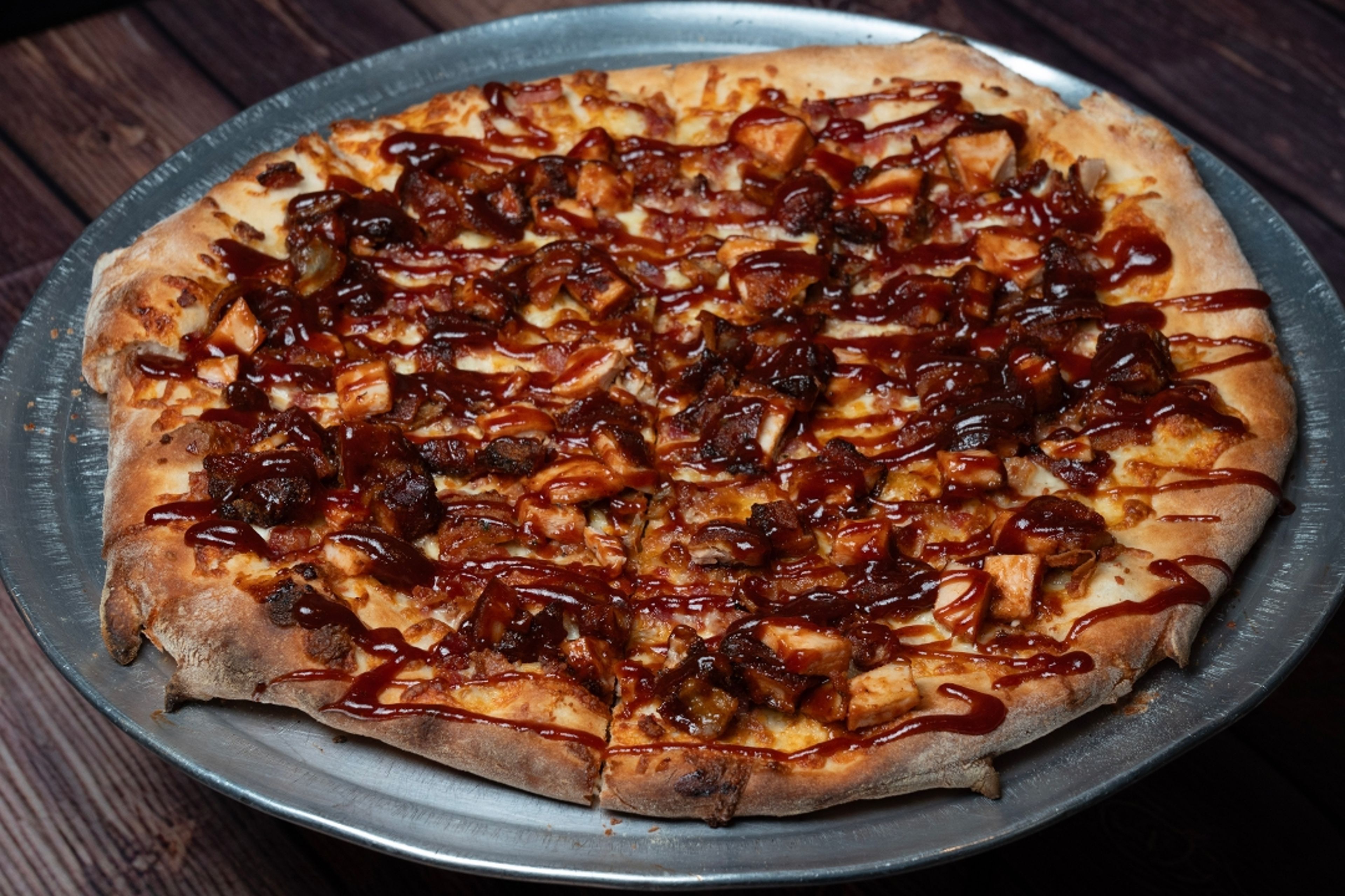 BBQ Chicken Pizza.