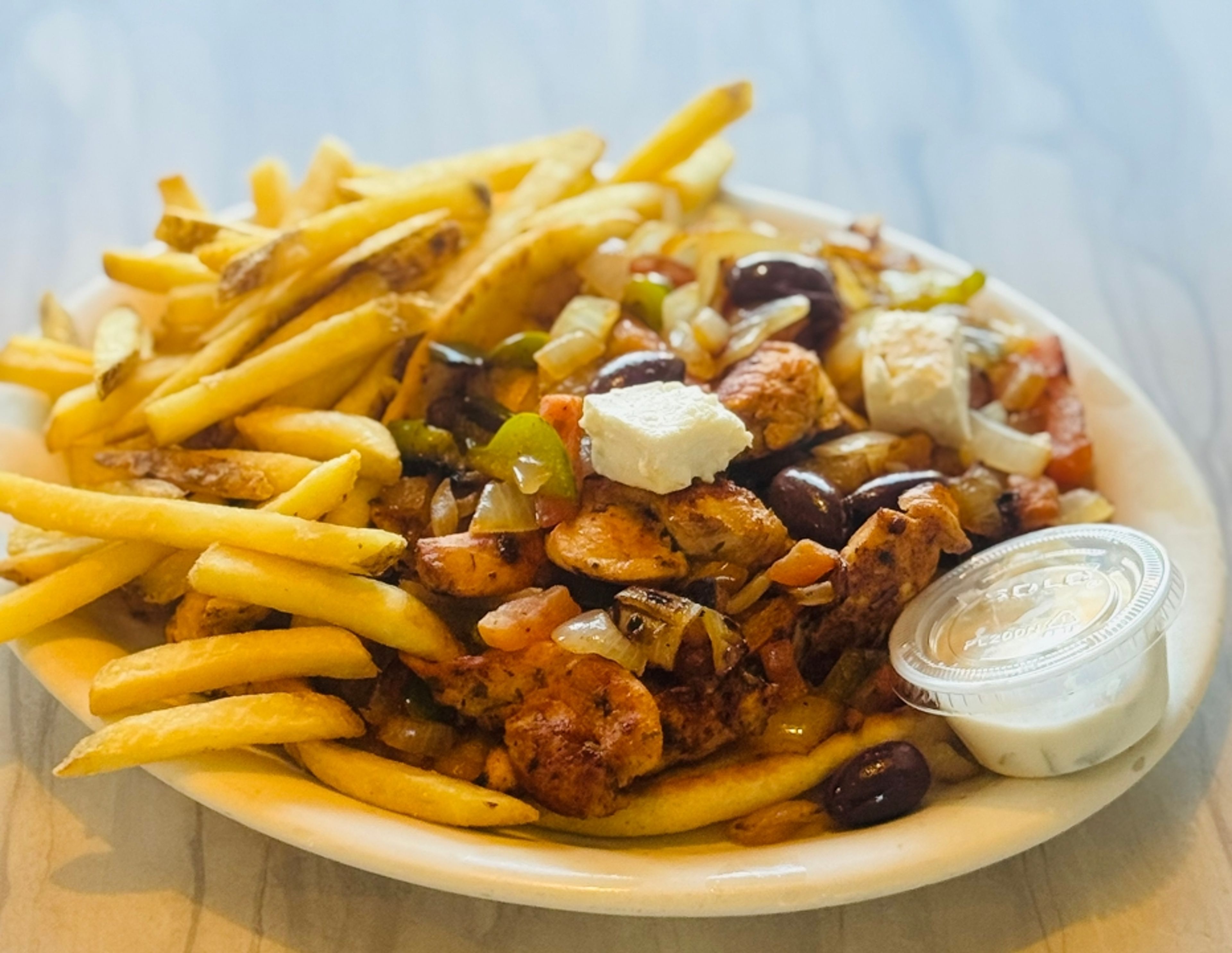 Chic Souvlaki Pita Special.