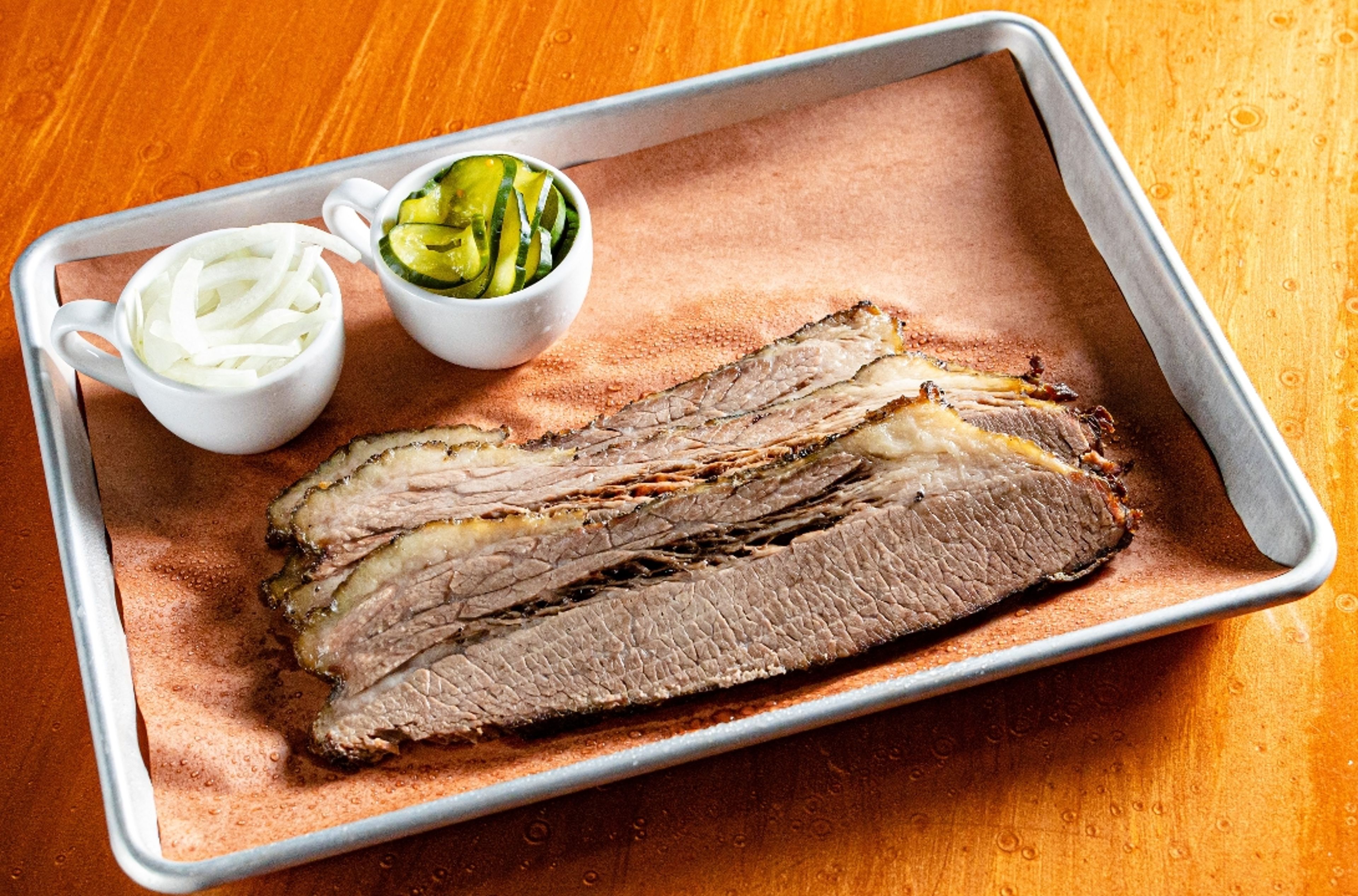 Sliced Prime Brisket.