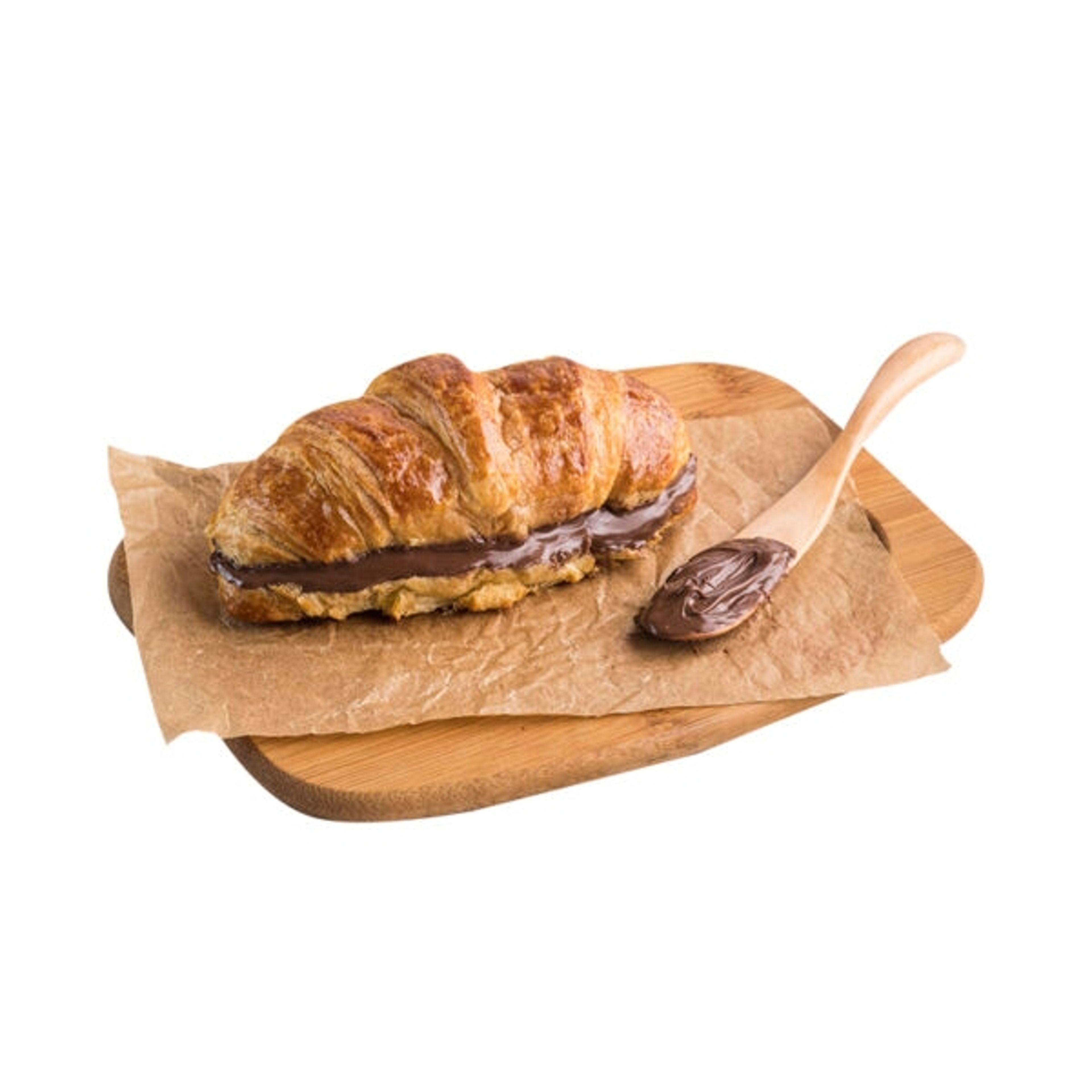 Toasted Croissant with Butter and Nutella.