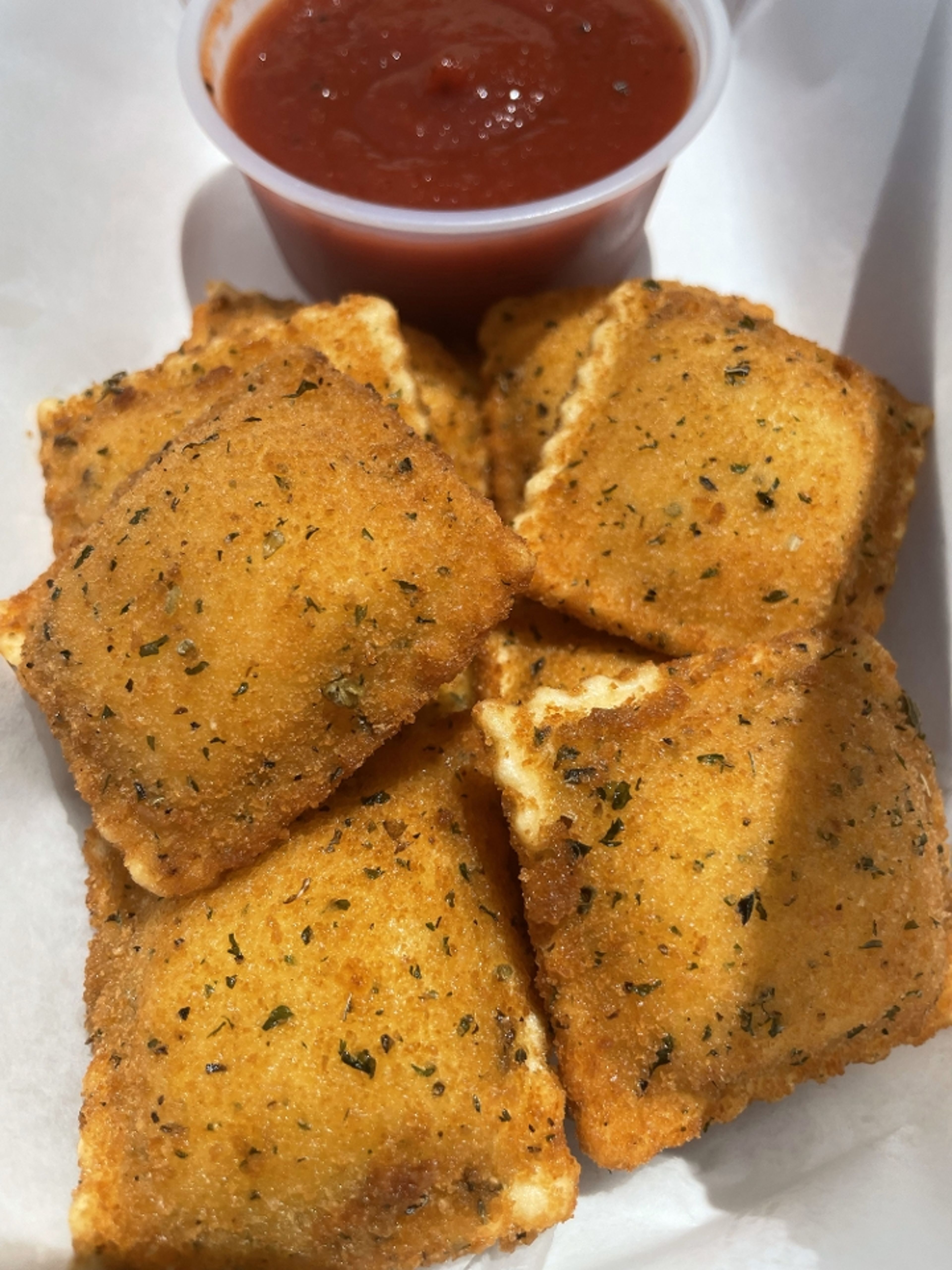 Fried Cheese Ravioli.